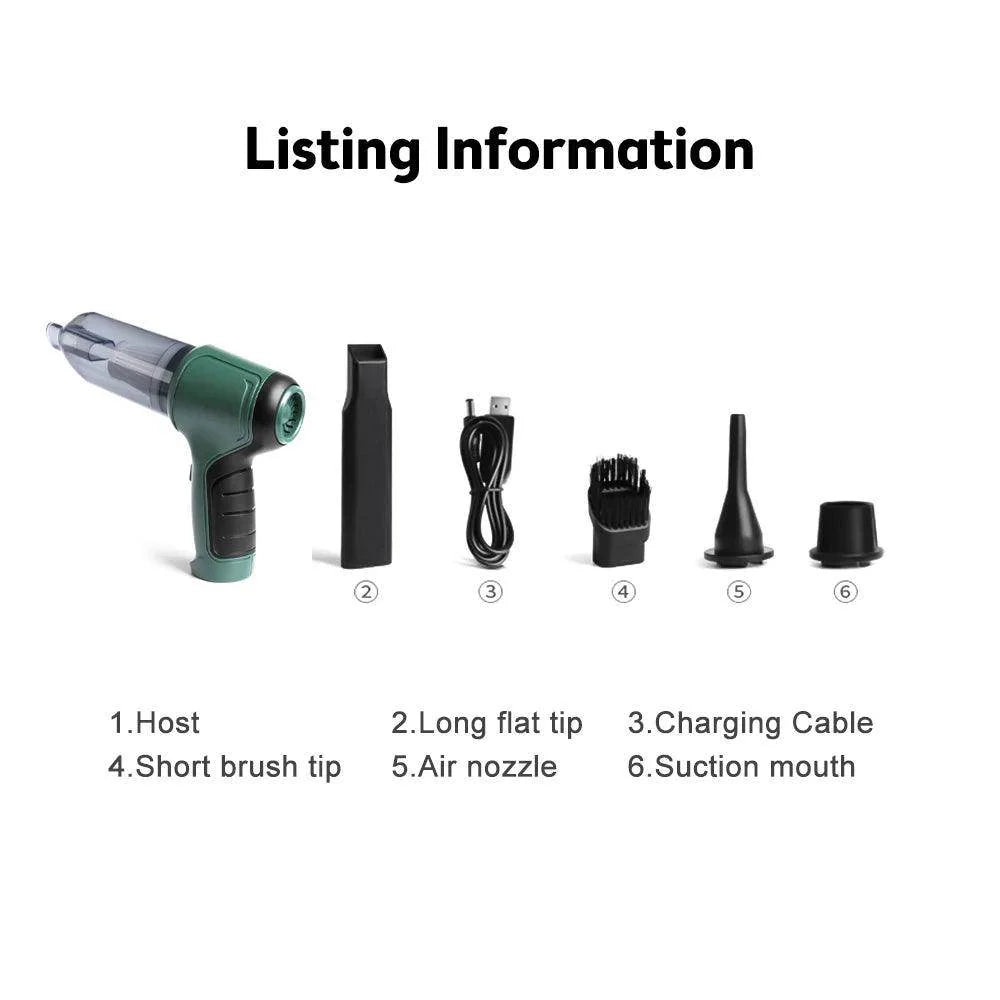 Cordless Vacuum Cleaner | Blowable Portable Cordless Car Vacuum