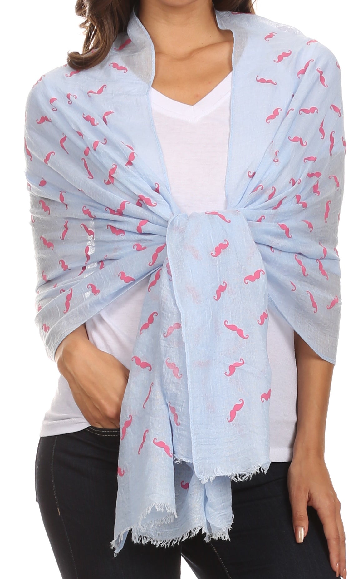 Sakkas Hillary summer breeze lightweight flowing sheer gauze wrap scarf - Concordia Style Boutique