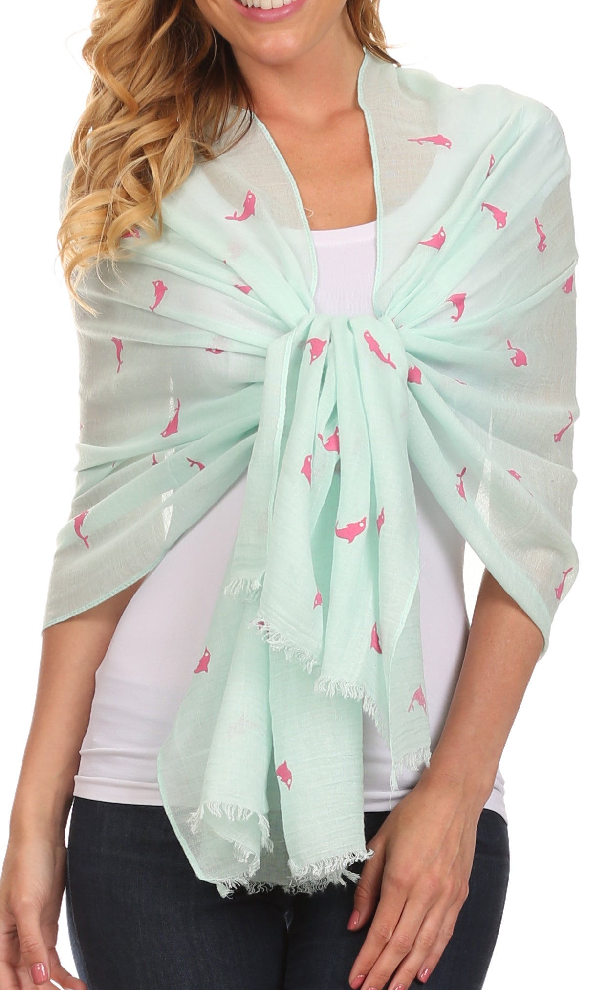Sakkas Hillary summer breeze lightweight flowing sheer gauze wrap scarf - Concordia Style Boutique