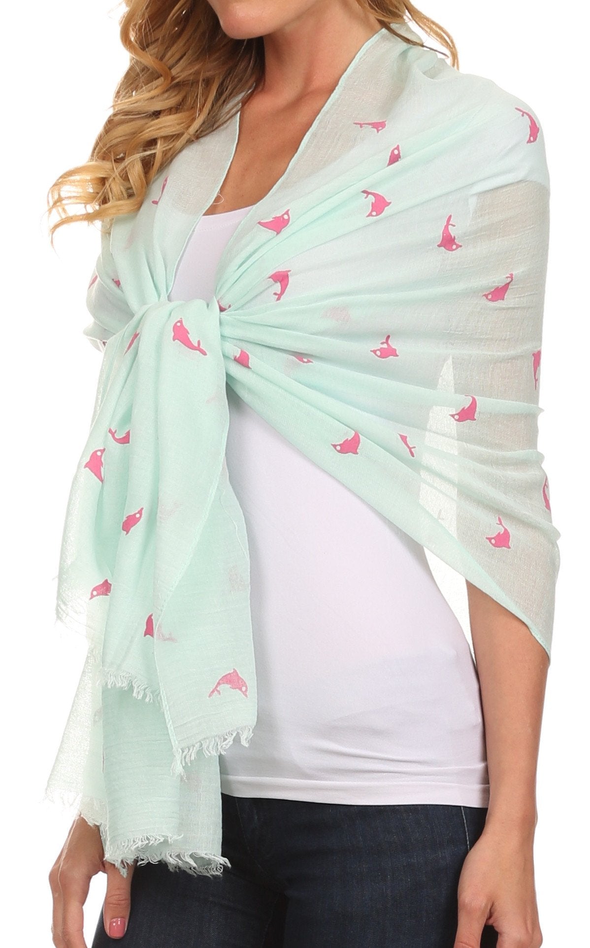 Sakkas Hillary summer breeze lightweight flowing sheer gauze wrap scarf - Concordia Style Boutique