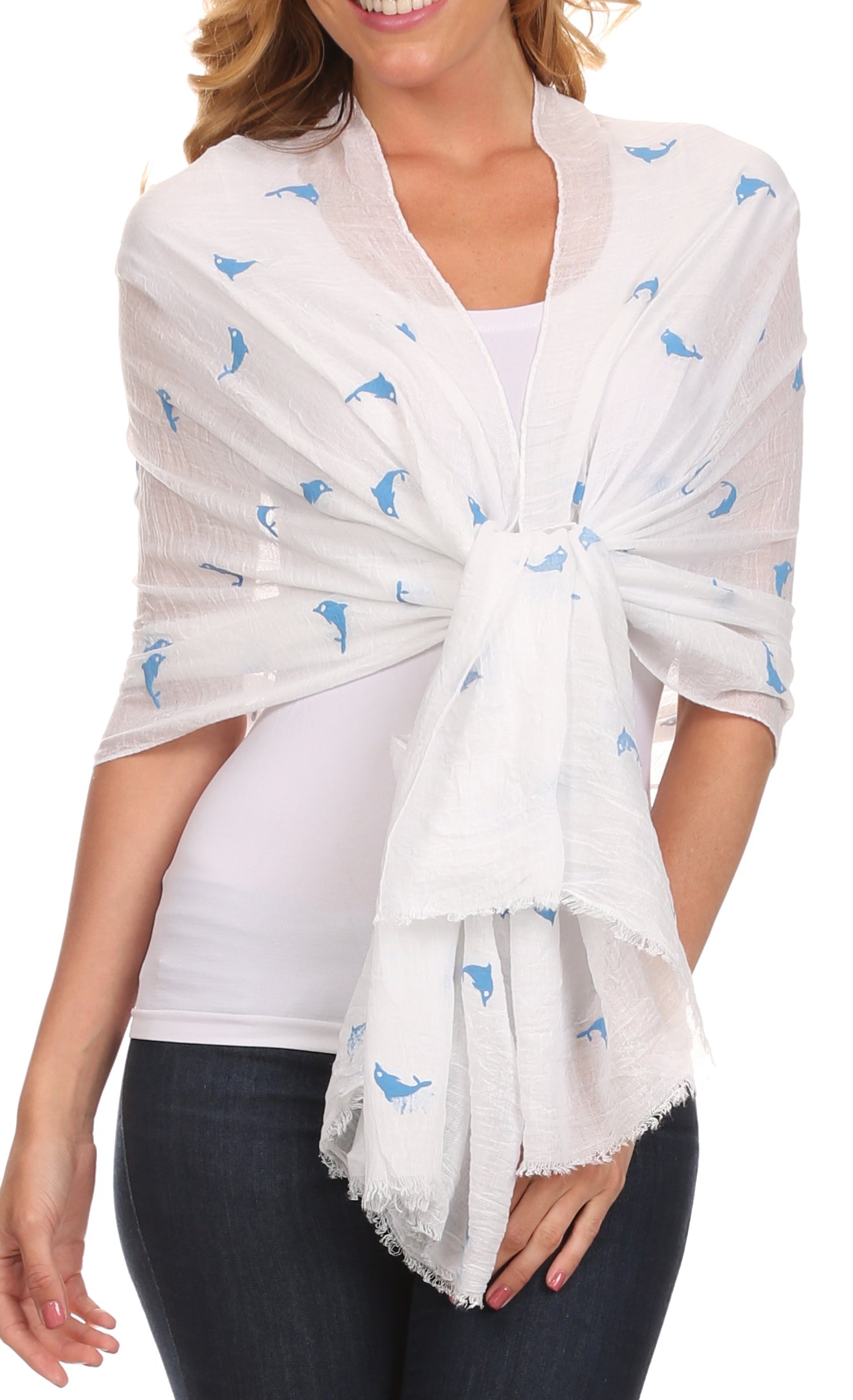 Sakkas Hillary summer breeze lightweight flowing sheer gauze wrap scarf - Concordia Style Boutique
