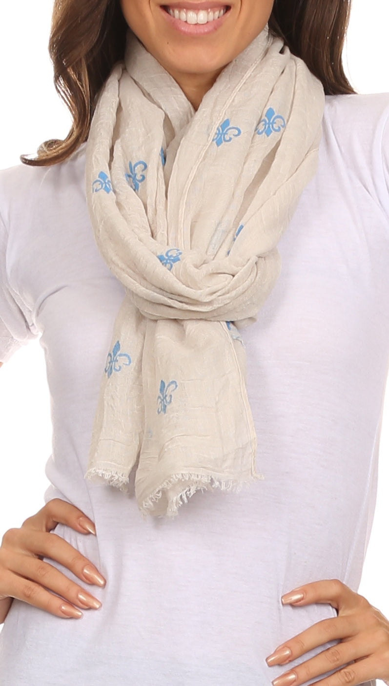 Sakkas Hillary summer breeze lightweight flowing sheer gauze wrap scarf - Concordia Style Boutique