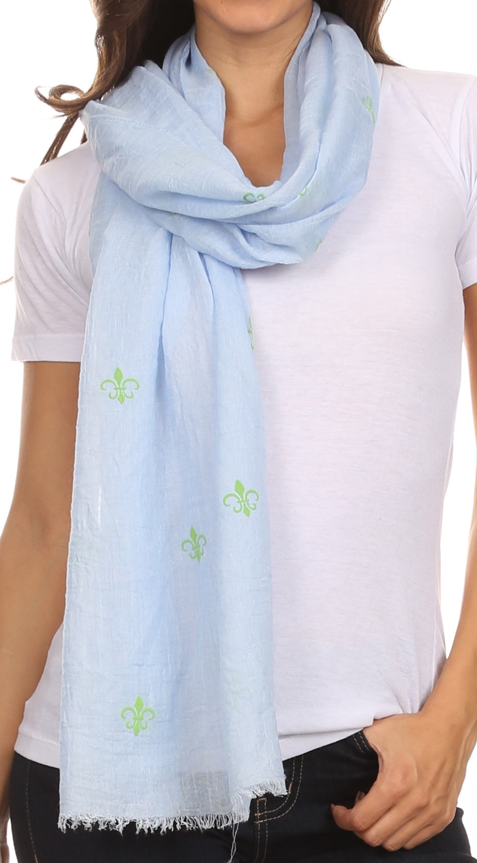 Sakkas Hillary summer breeze lightweight flowing sheer gauze wrap scarf - Concordia Style Boutique