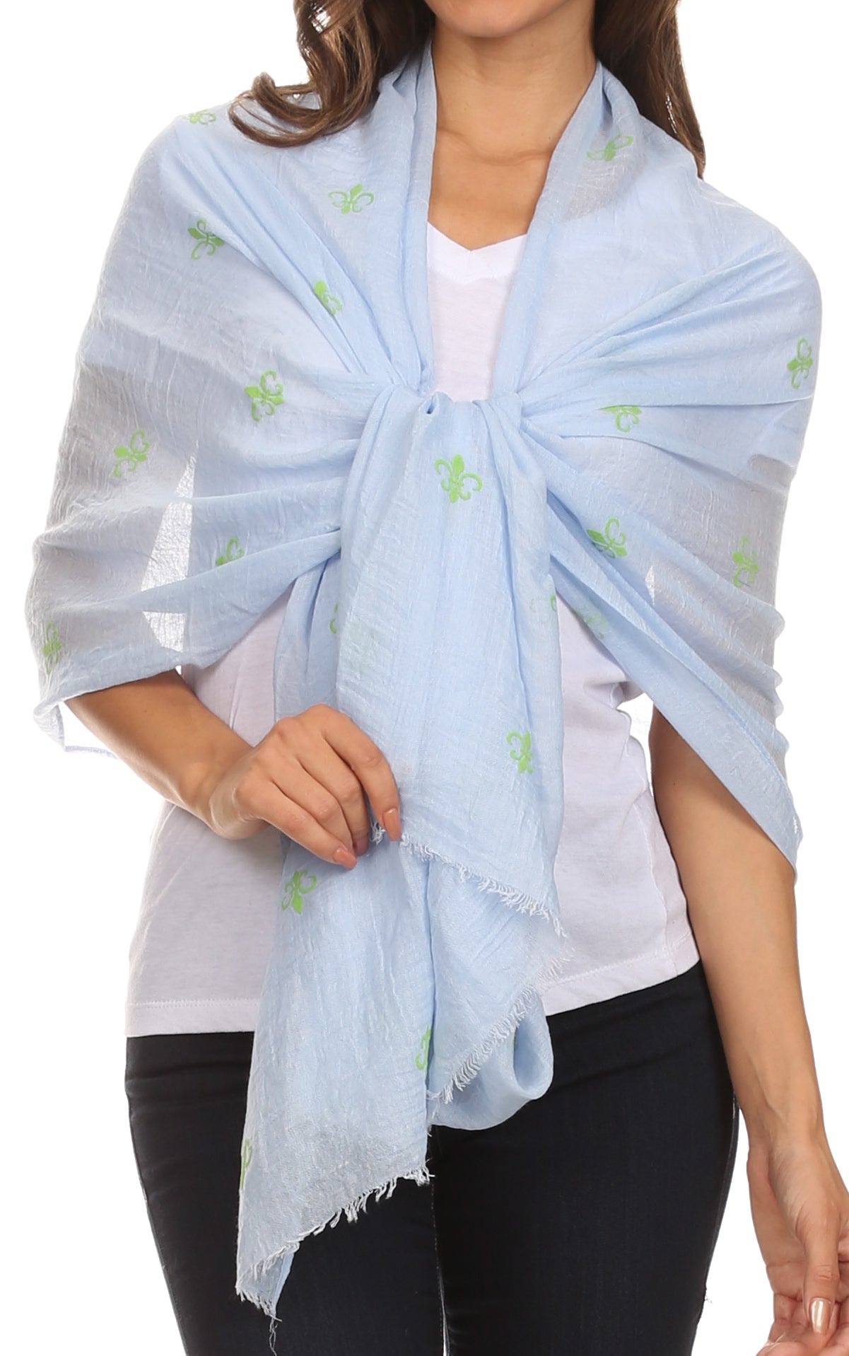 Sakkas Hillary summer breeze lightweight flowing sheer gauze wrap scarf - Concordia Style Boutique