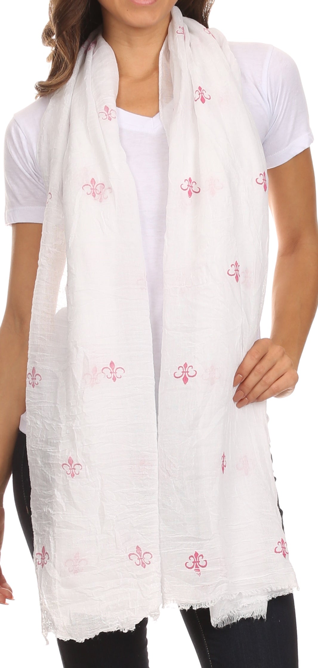 Sakkas Hillary summer breeze lightweight flowing sheer gauze wrap scarf - Concordia Style Boutique
