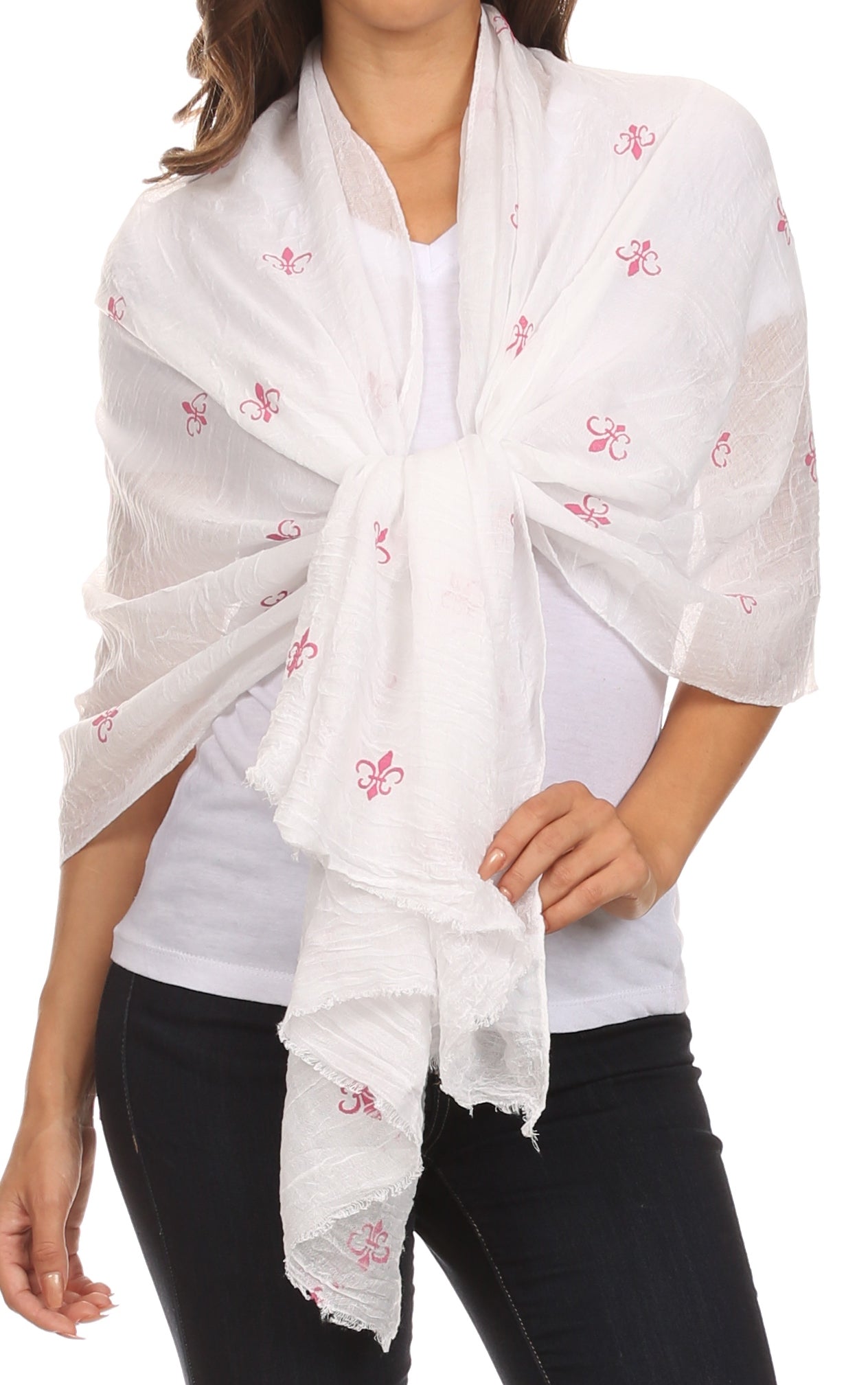 Sakkas Hillary summer breeze lightweight flowing sheer gauze wrap scarf - Concordia Style Boutique