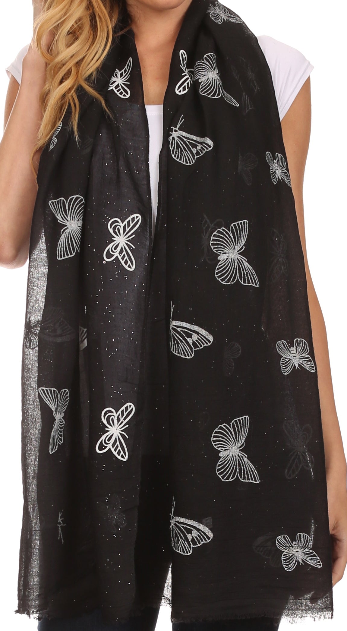 Sakkas Hillary summer breeze lightweight flowing sheer gauze wrap scarf - Concordia Style Boutique