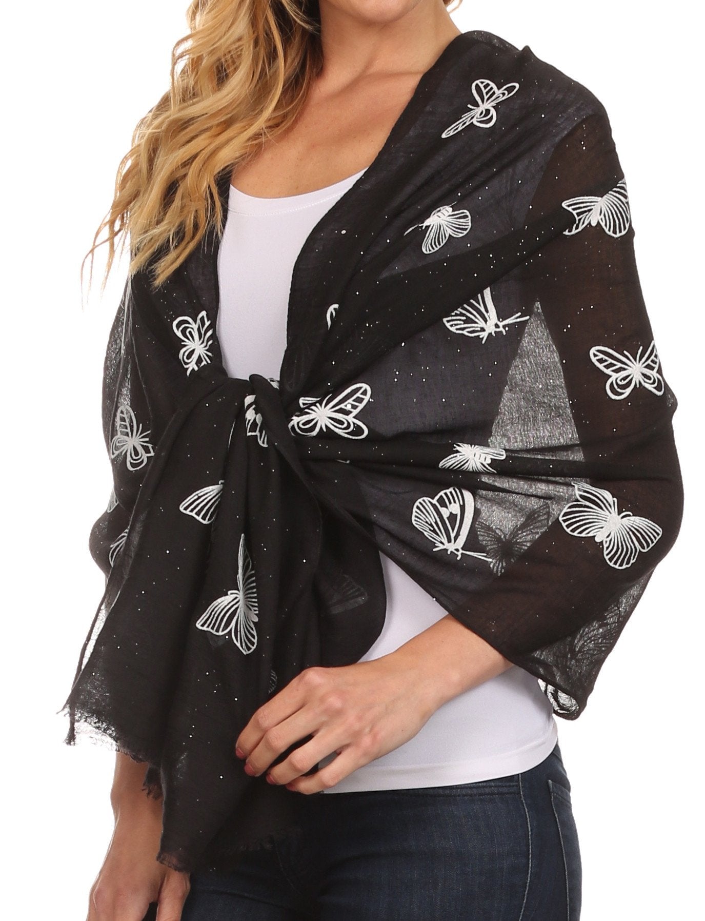 Sakkas Hillary summer breeze lightweight flowing sheer gauze wrap scarf - Concordia Style Boutique