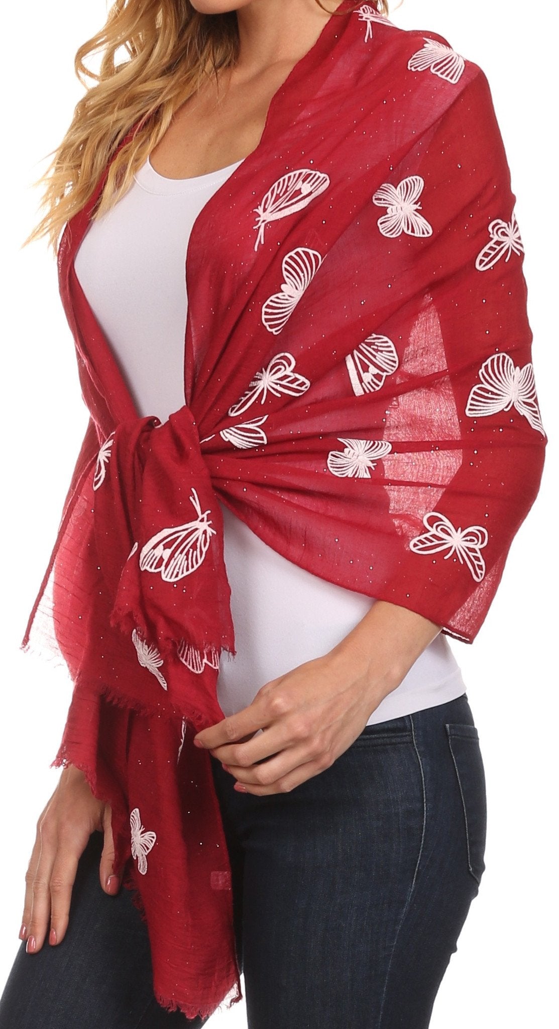 Sakkas Hillary summer breeze lightweight flowing sheer gauze wrap scarf - Concordia Style Boutique