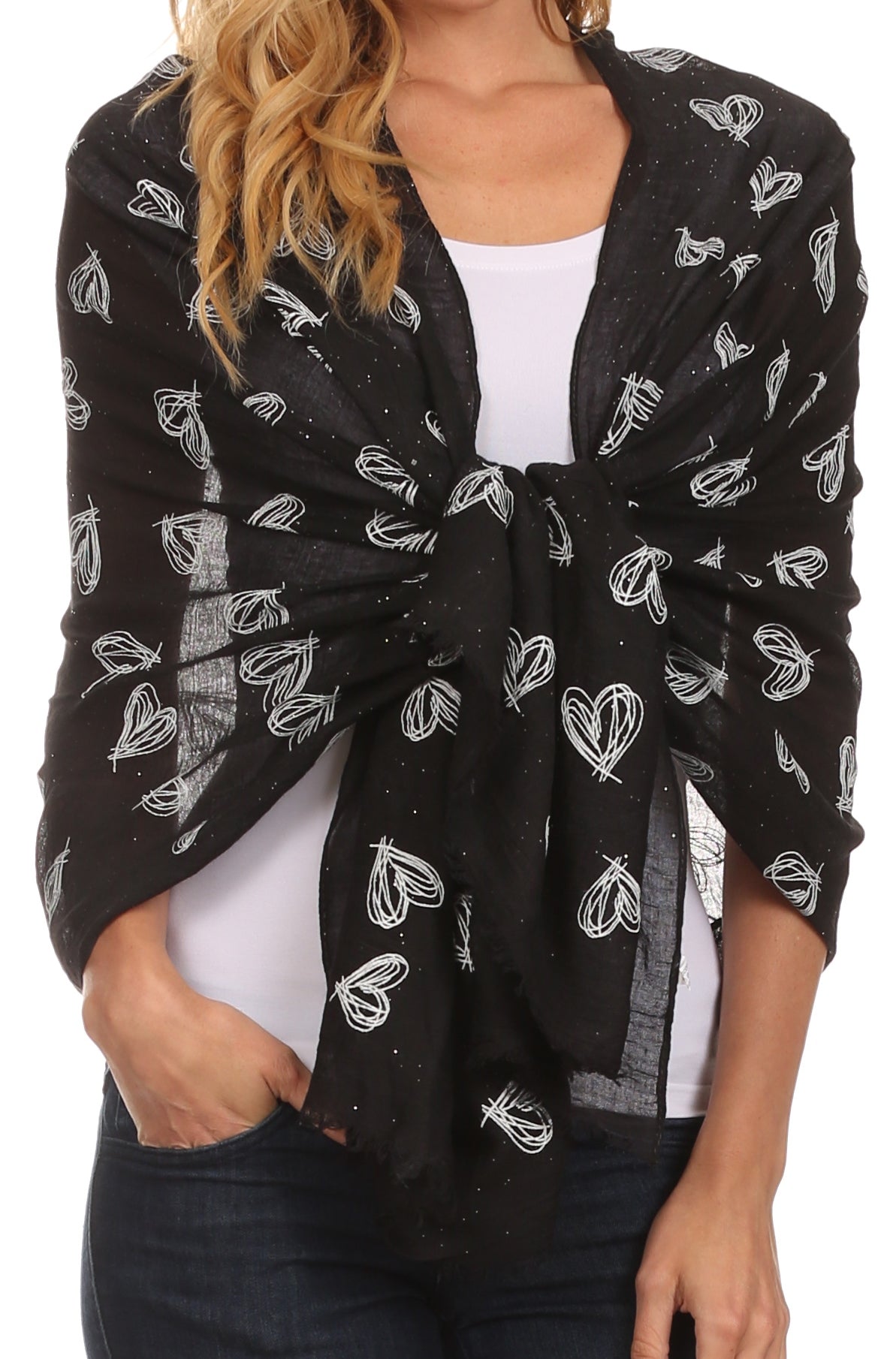 Sakkas Hillary summer breeze lightweight flowing sheer gauze wrap scarf - Concordia Style Boutique