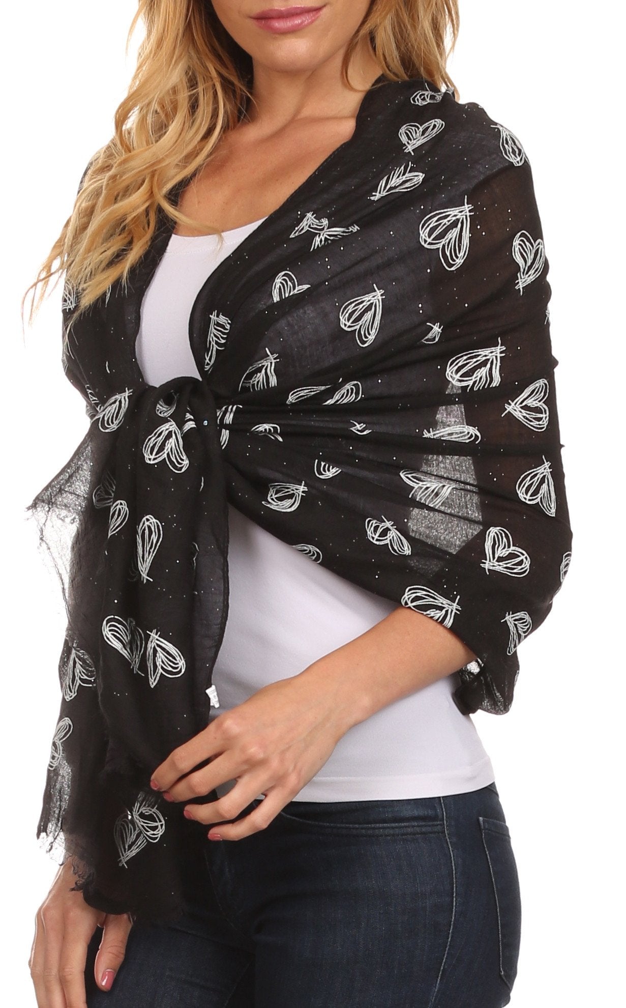 Sakkas Hillary summer breeze lightweight flowing sheer gauze wrap scarf - Concordia Style Boutique