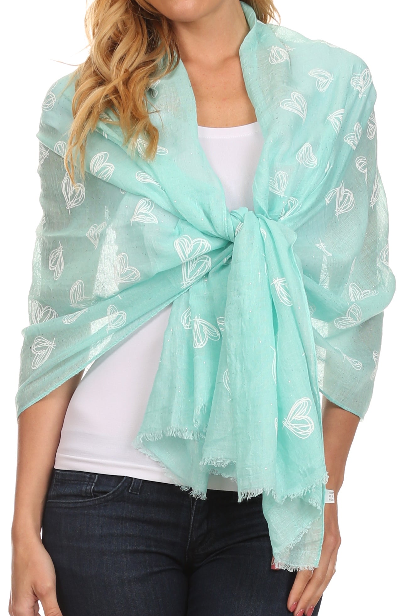 Sakkas Hillary summer breeze lightweight flowing sheer gauze wrap scarf - Concordia Style Boutique