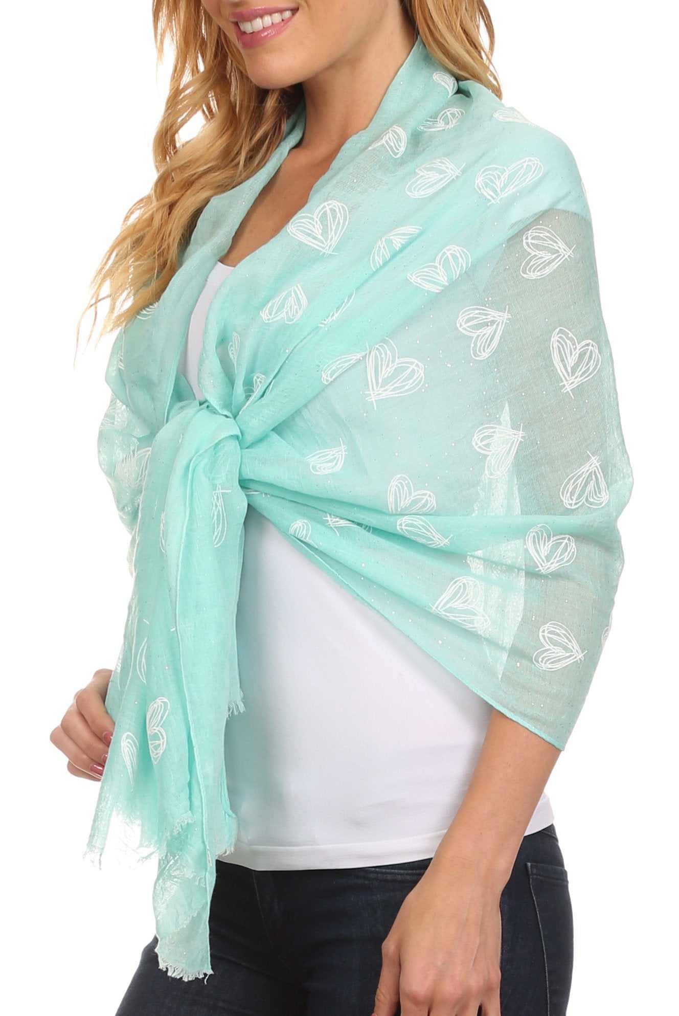 Sakkas Hillary summer breeze lightweight flowing sheer gauze wrap scarf - Concordia Style Boutique