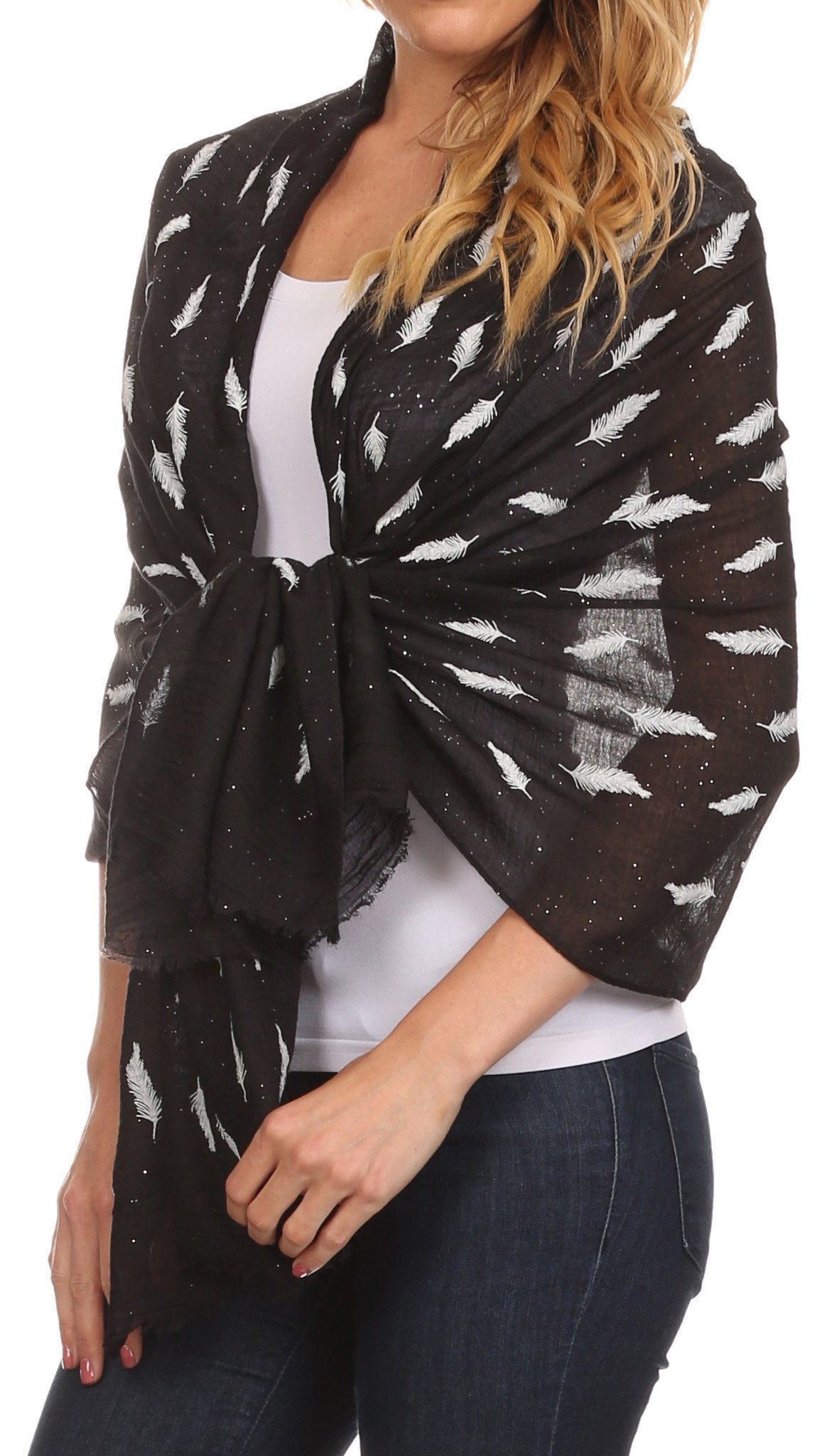 Sakkas Hillary summer breeze lightweight flowing sheer gauze wrap scarf - Concordia Style Boutique