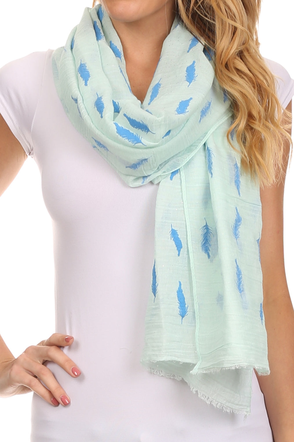 Sakkas Hillary summer breeze lightweight flowing sheer gauze wrap scarf - Concordia Style Boutique