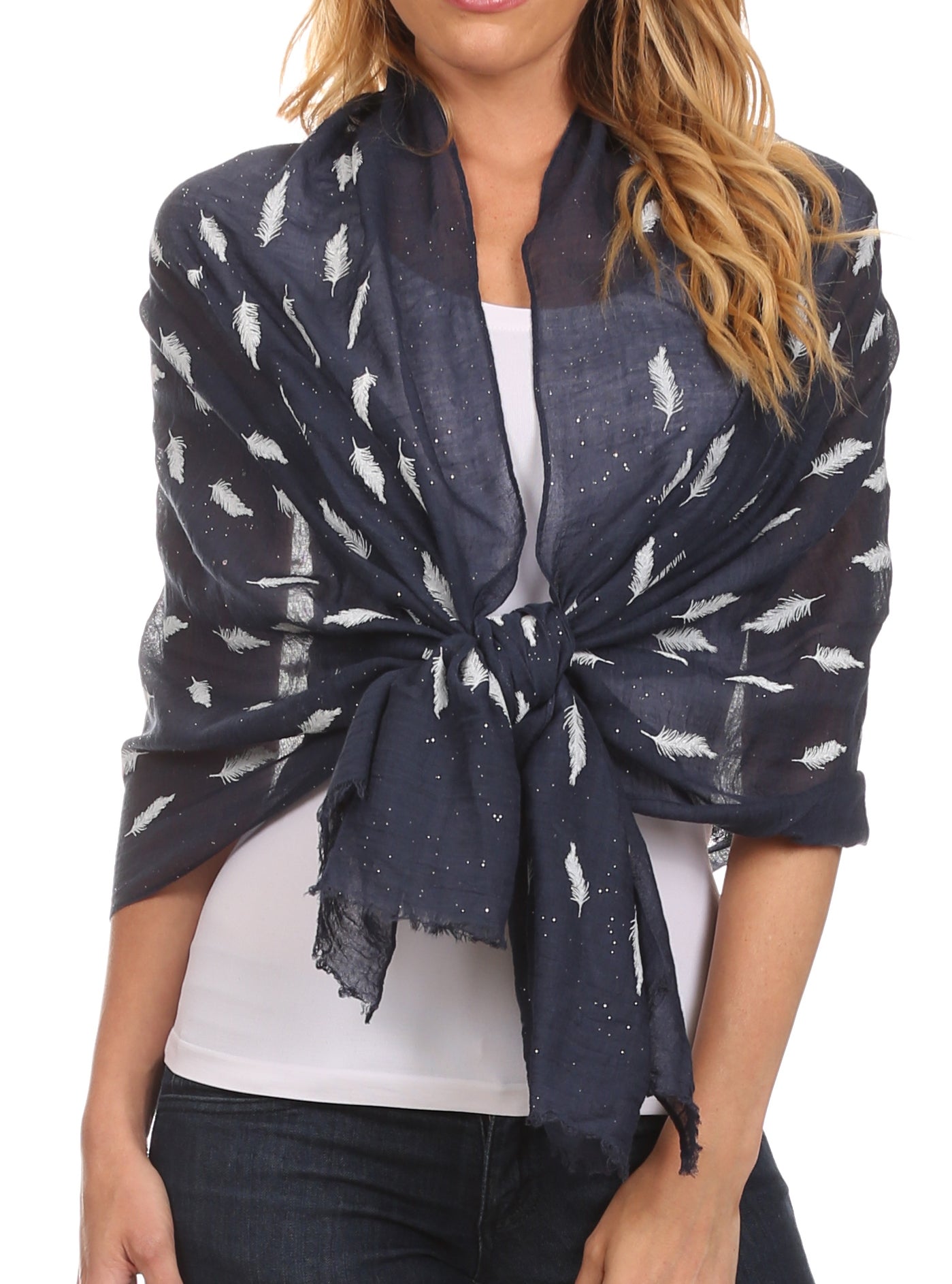 Sakkas Hillary summer breeze lightweight flowing sheer gauze wrap scarf - Concordia Style Boutique