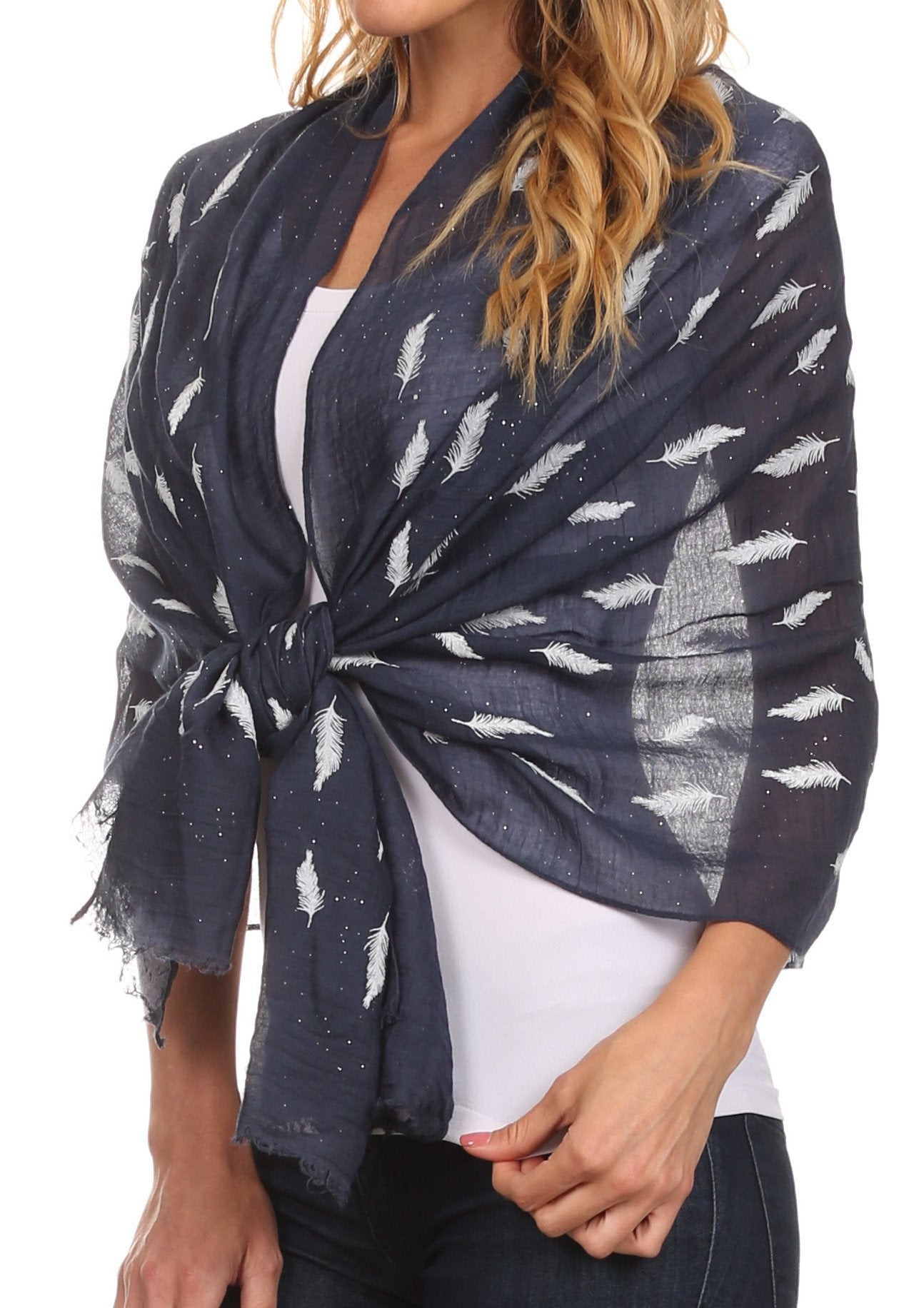 Sakkas Hillary summer breeze lightweight flowing sheer gauze wrap scarf - Concordia Style Boutique