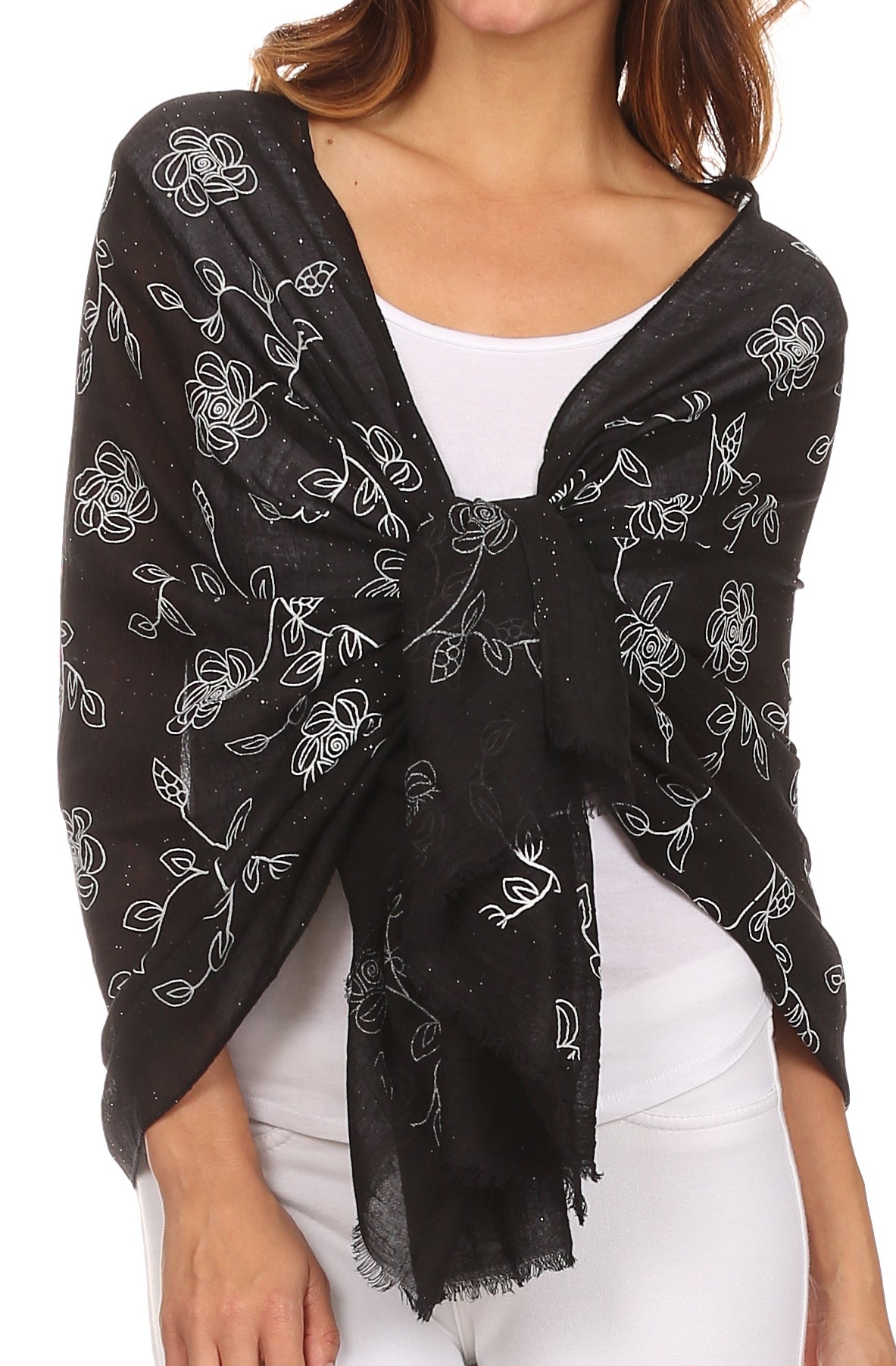 Sakkas Hillary summer breeze lightweight flowing sheer gauze wrap scarf - Concordia Style Boutique