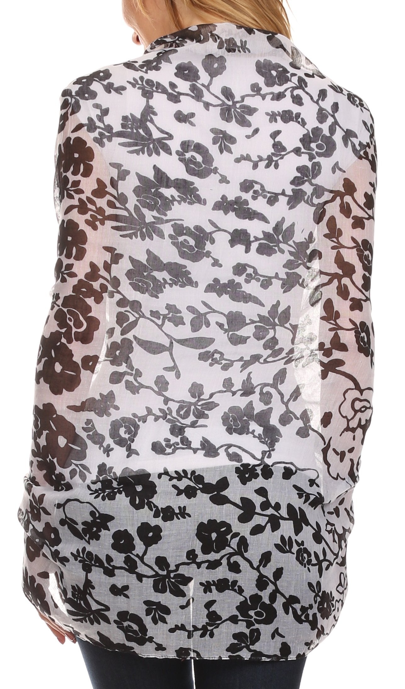 Sakkas Nichole summer gauze featherweight patterned versitile sheer scarf wrap - Concordia Style Boutique
