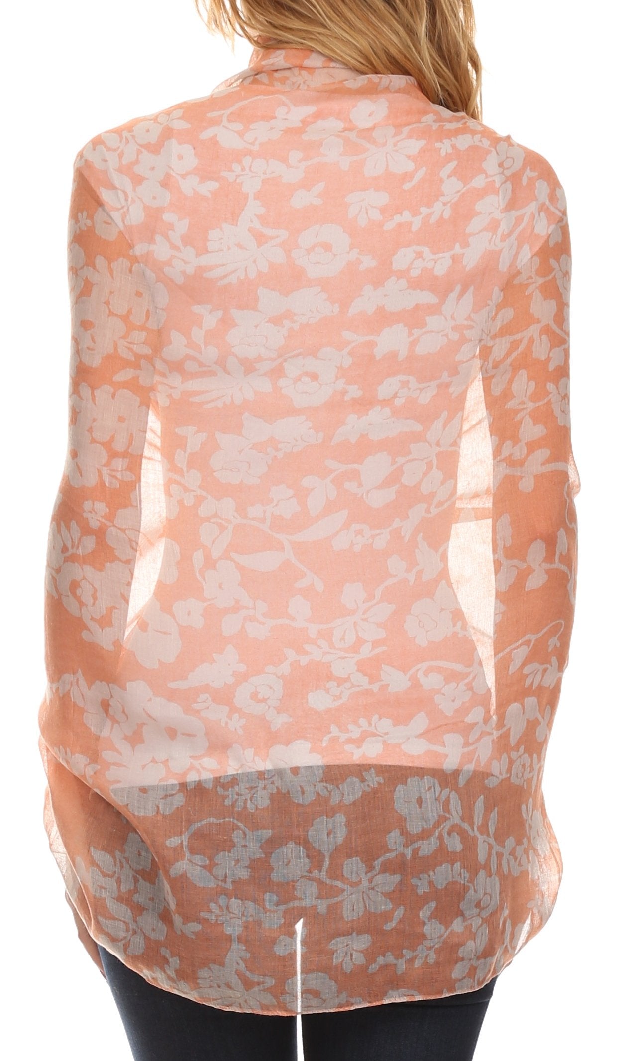 Sakkas Nichole summer gauze featherweight patterned versitile sheer scarf wrap - Concordia Style Boutique