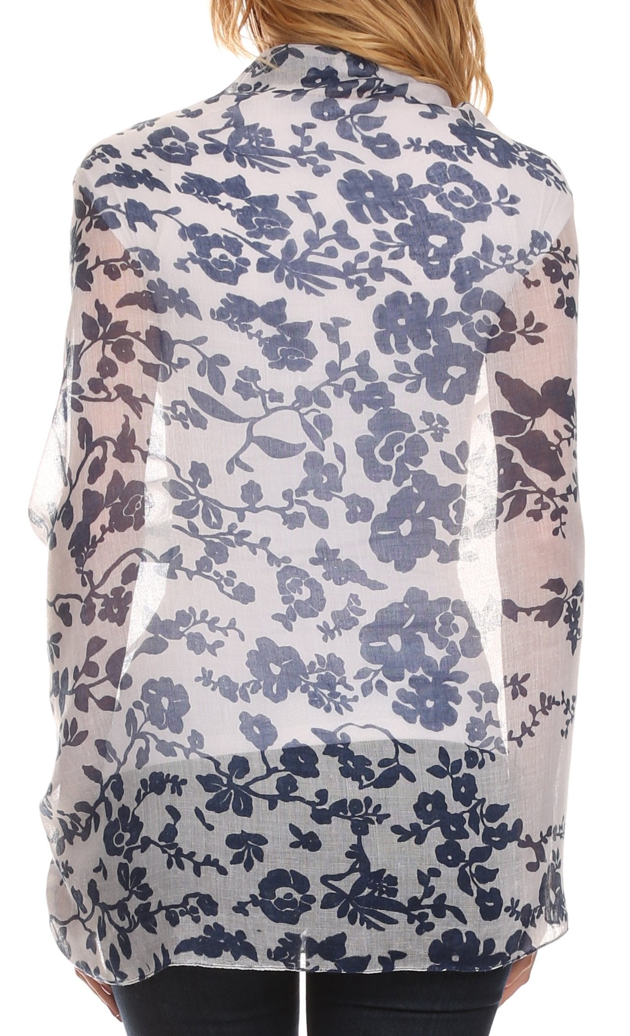 Sakkas Nichole summer gauze featherweight patterned versitile sheer scarf wrap - Concordia Style Boutique
