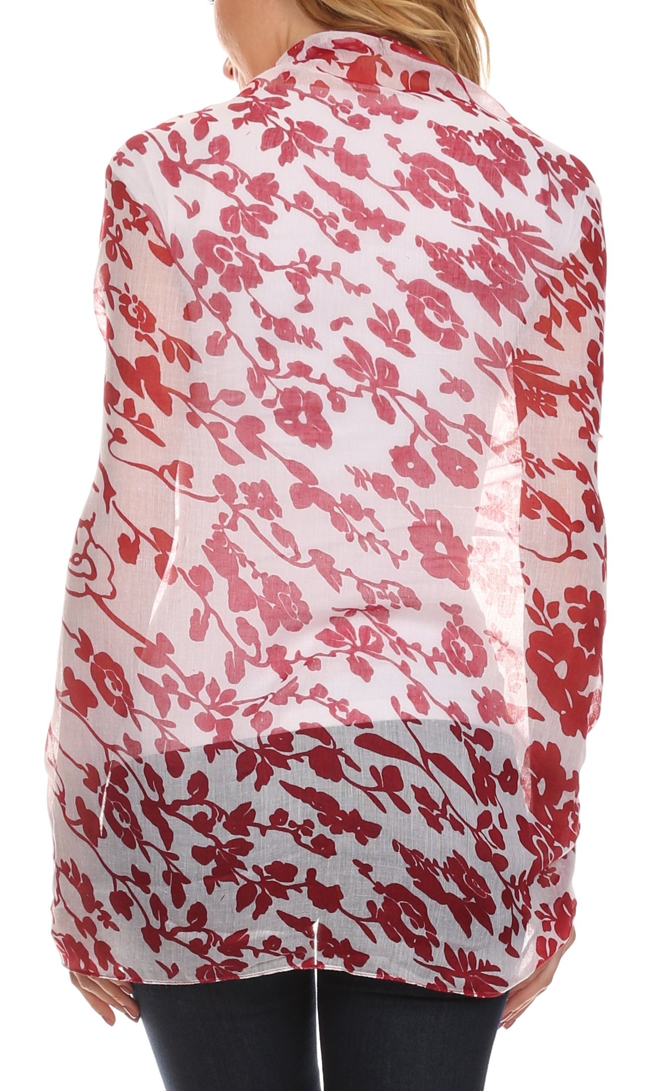 Sakkas Nichole summer gauze featherweight patterned versitile sheer scarf wrap - Concordia Style Boutique