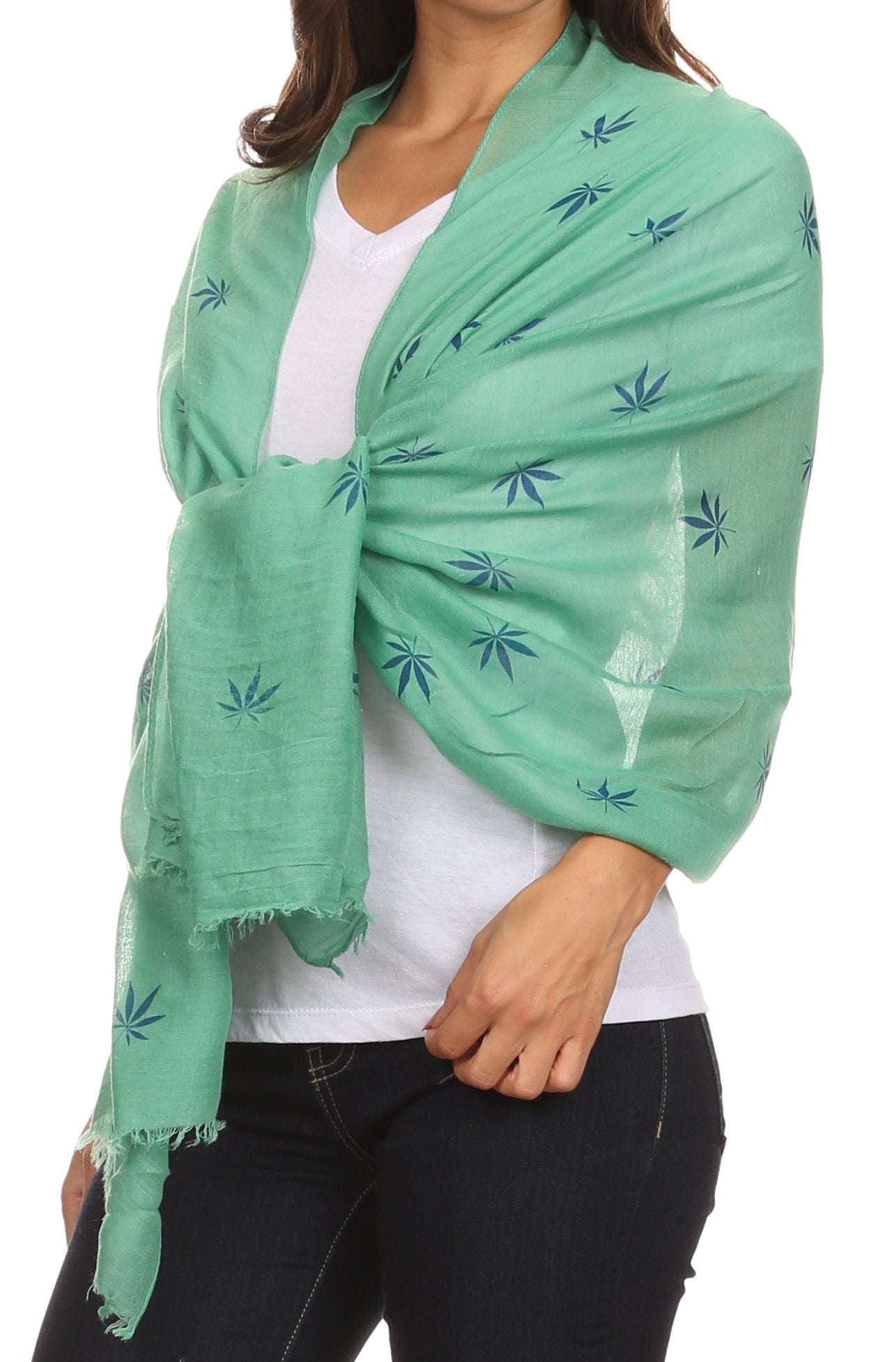 Sakkas Nichole summer gauze featherweight patterned versitile sheer scarf wrap - Concordia Style Boutique