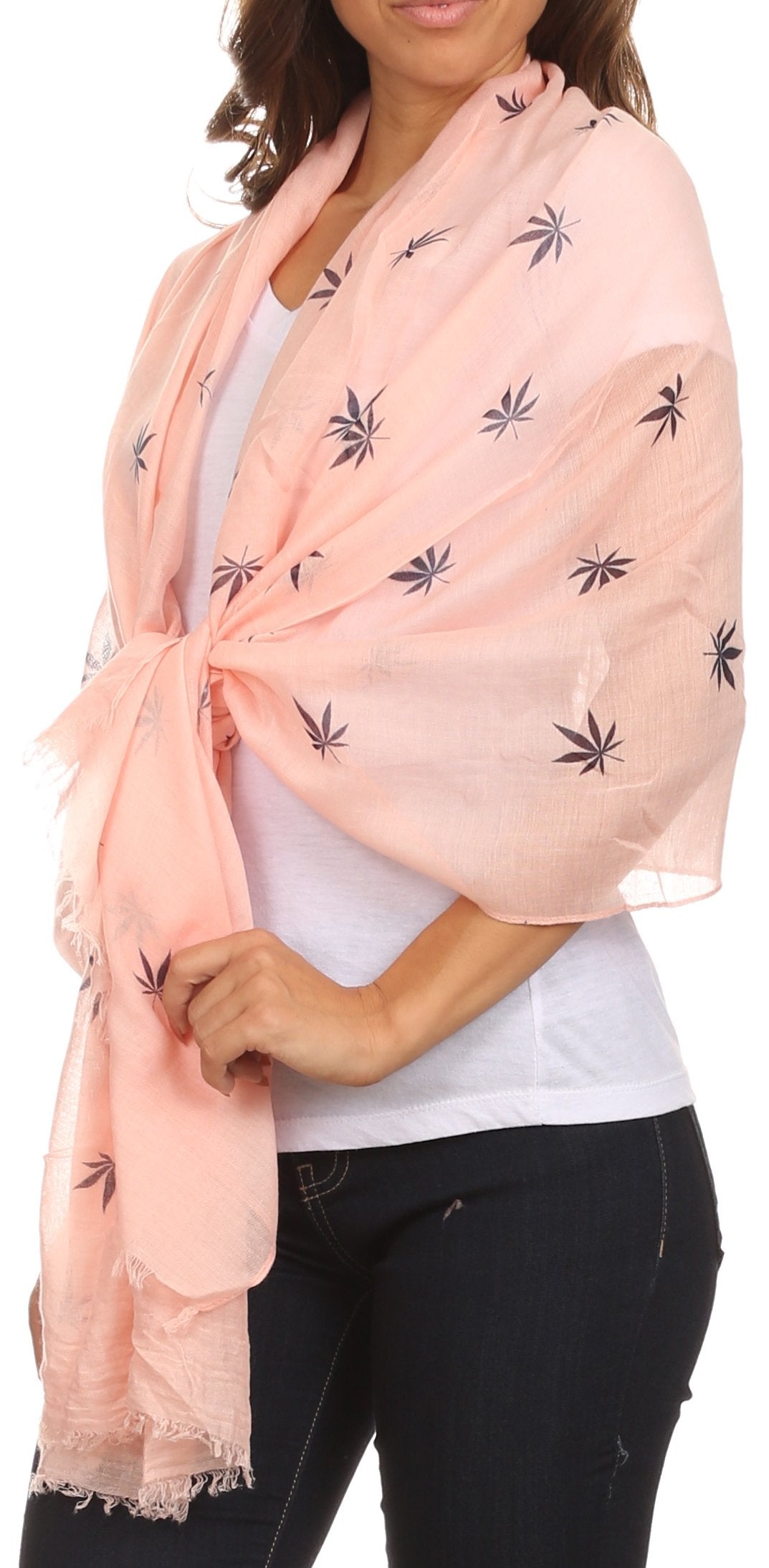 Sakkas Nichole summer gauze featherweight patterned versitile sheer scarf wrap - Concordia Style Boutique