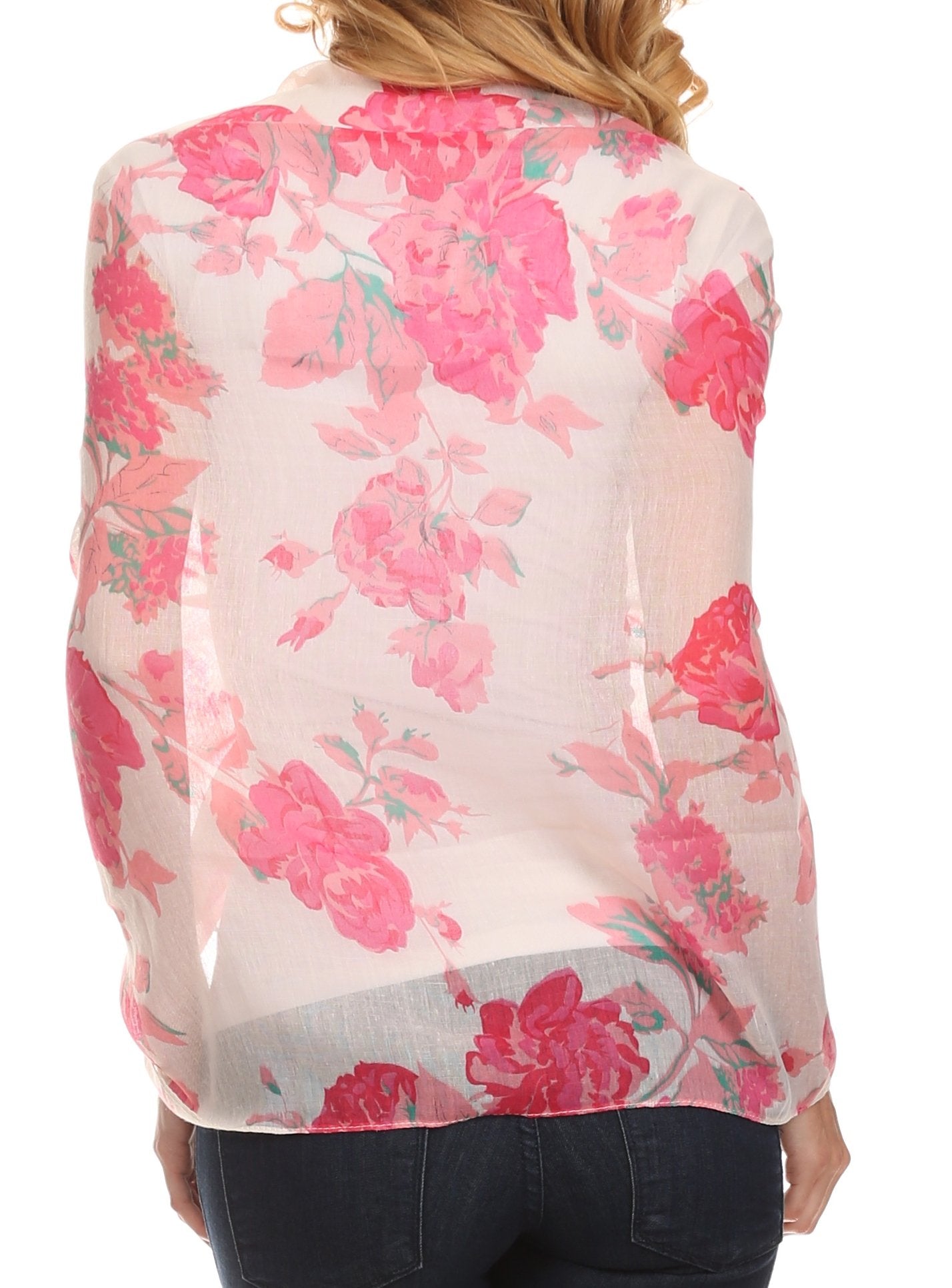 Sakkas Nichole summer gauze featherweight patterned versitile sheer scarf wrap - Concordia Style Boutique