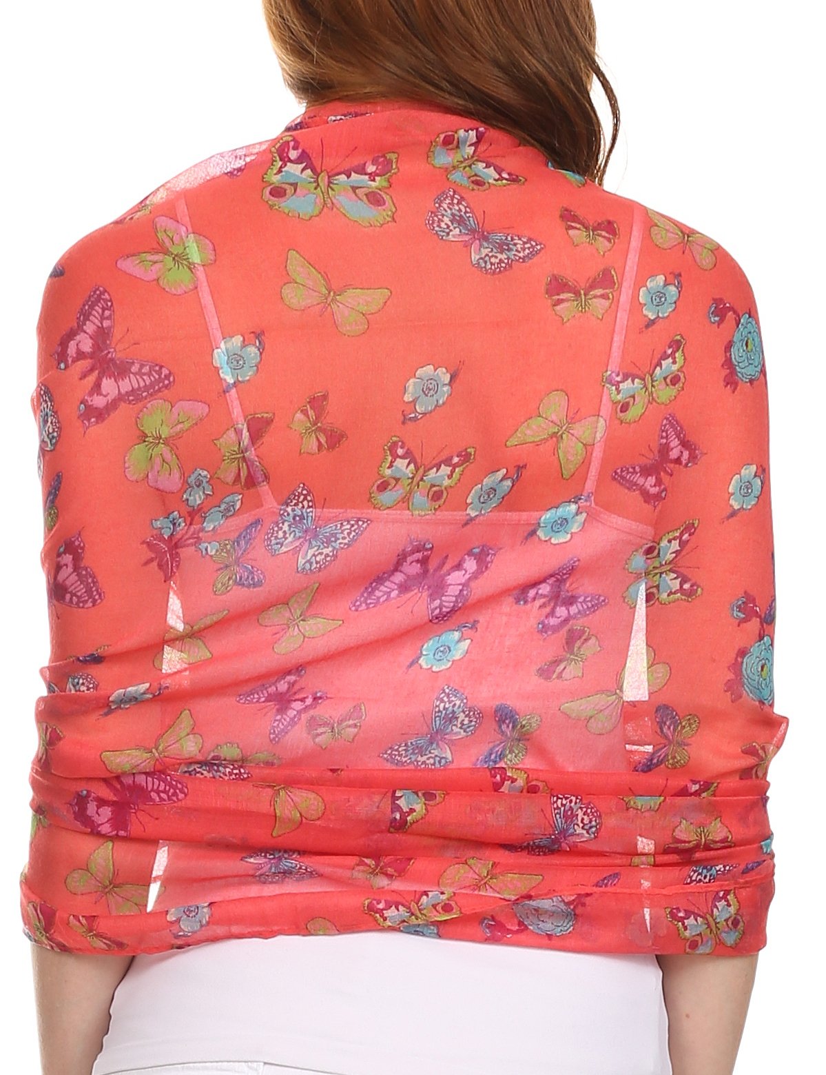 Sakkas Nichole summer gauze featherweight patterned versitile sheer scarf wrap - Concordia Style Boutique