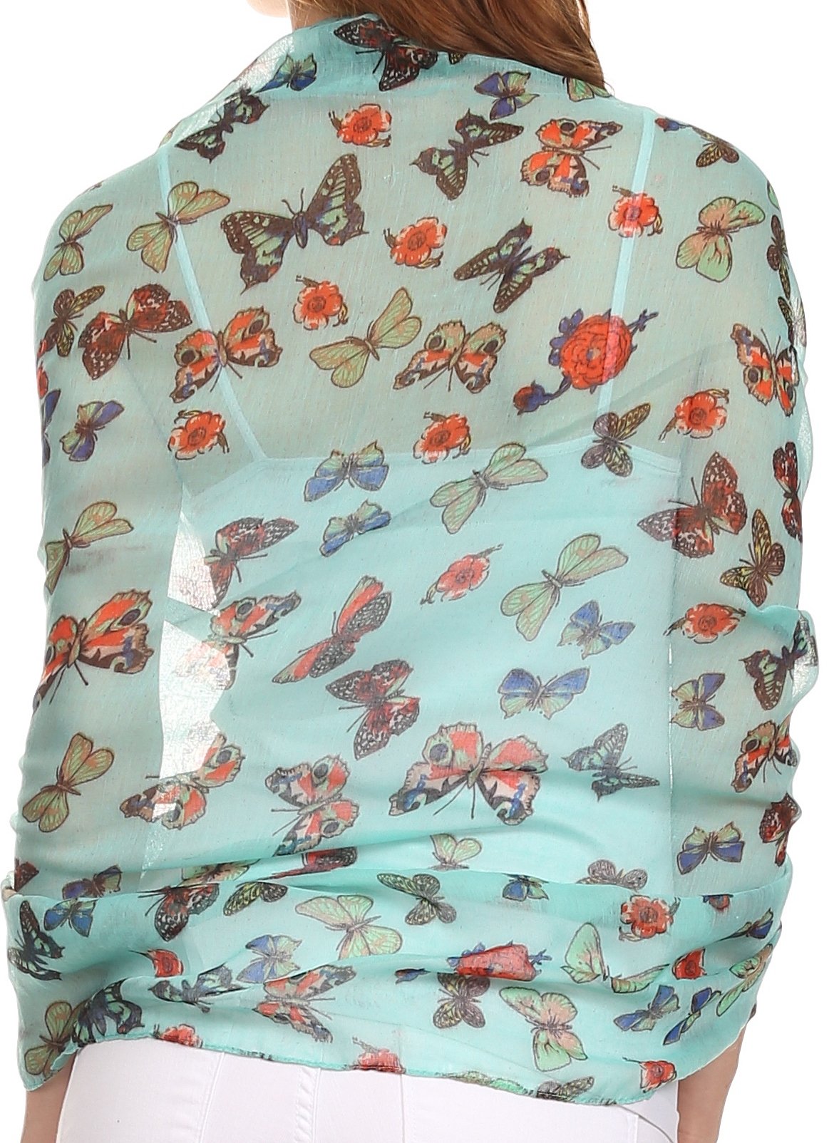 Sakkas Nichole summer gauze featherweight patterned versitile sheer scarf wrap - Concordia Style Boutique