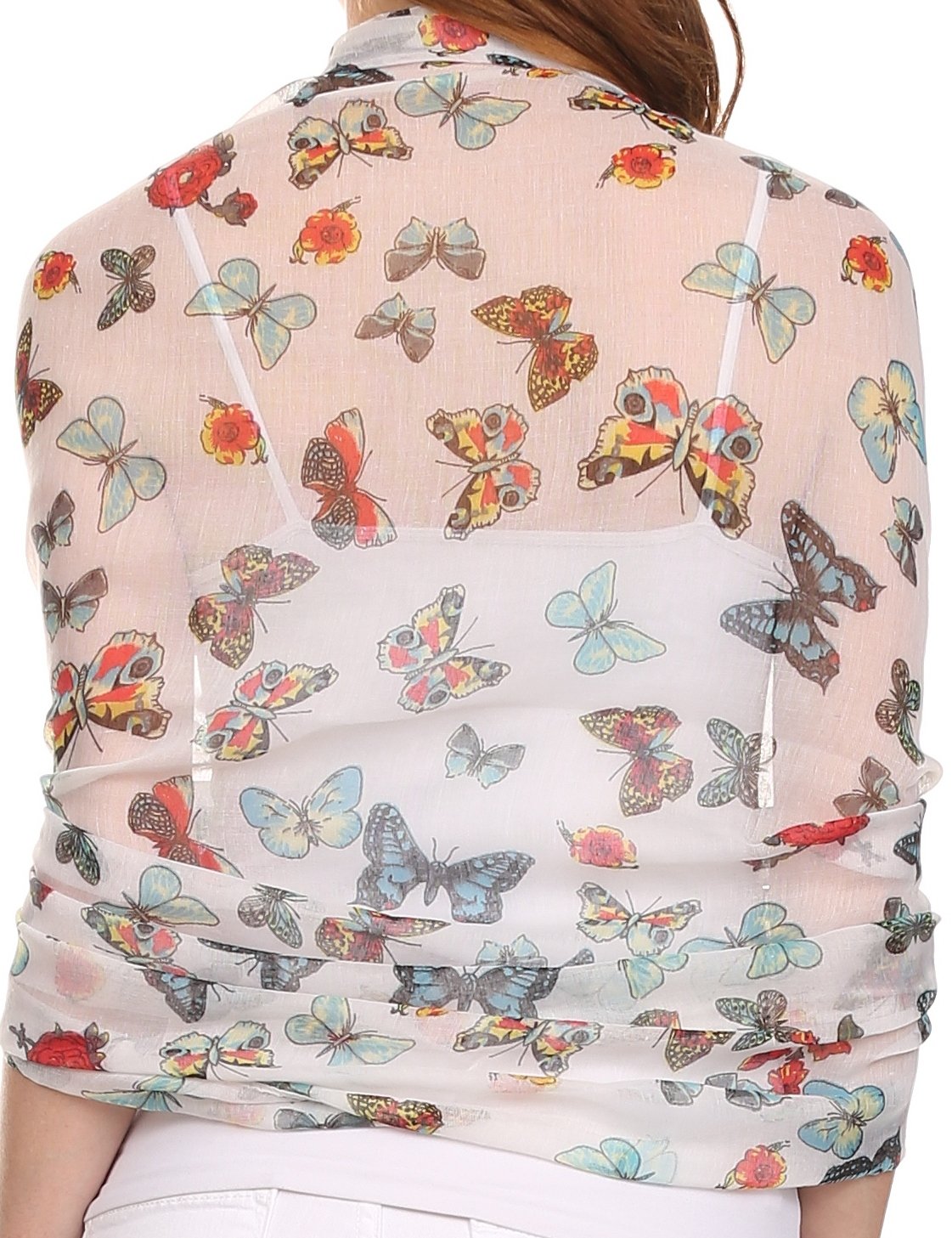 Sakkas Nichole summer gauze featherweight patterned versitile sheer scarf wrap - Concordia Style Boutique