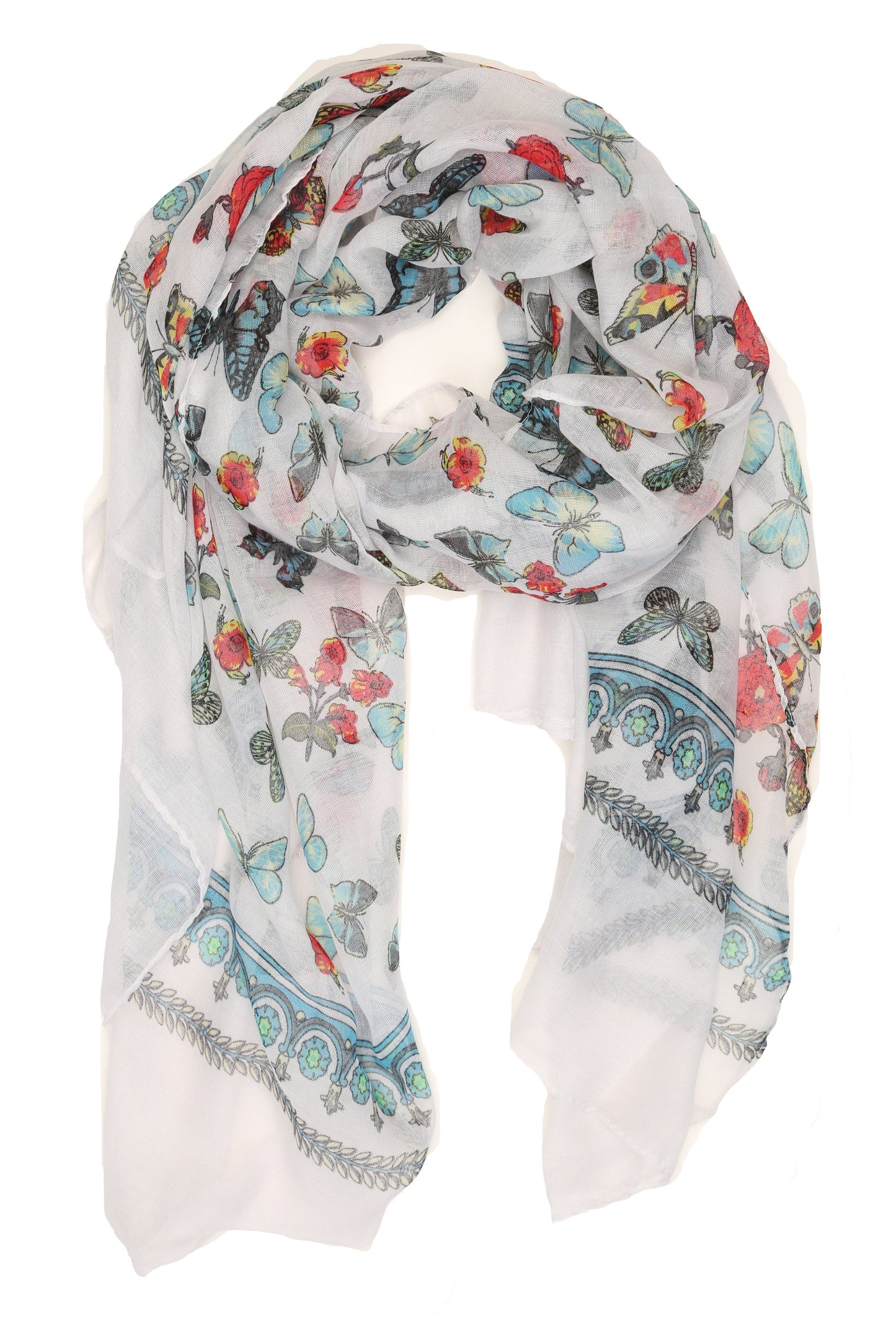 Sakkas Nichole summer gauze featherweight patterned versitile sheer scarf wrap - Concordia Style Boutique