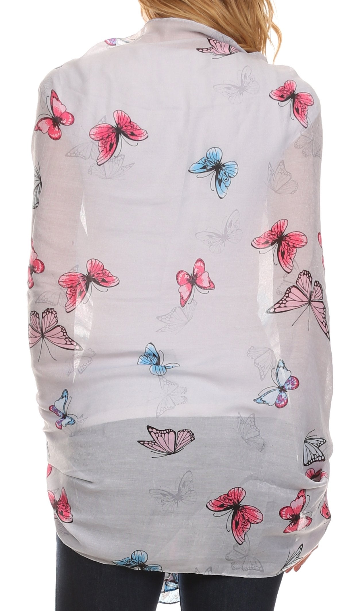 Sakkas Nichole summer gauze featherweight patterned versitile sheer scarf wrap - Concordia Style Boutique