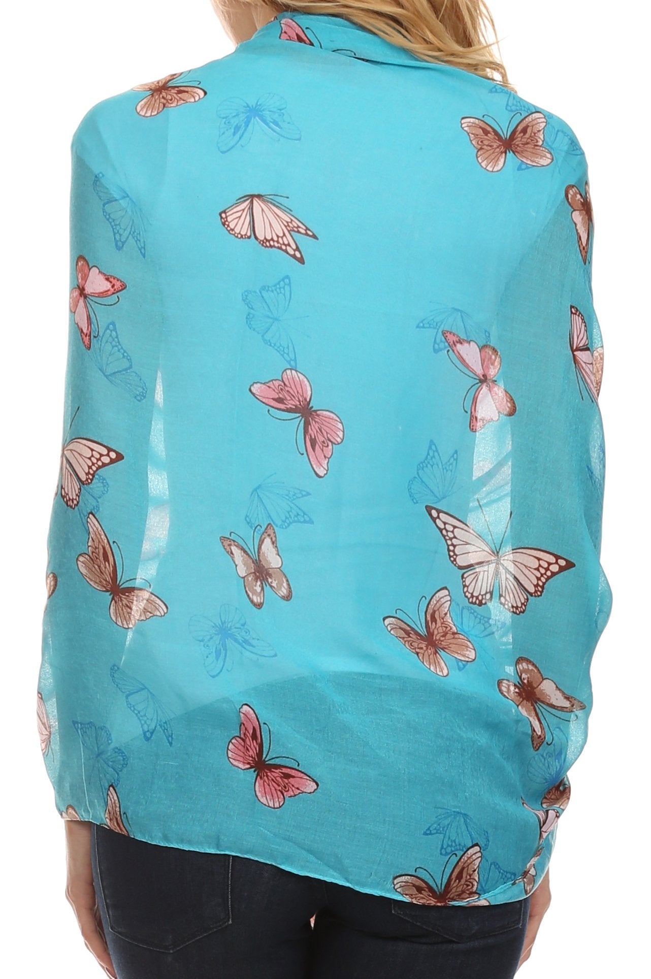 Sakkas Nichole summer gauze featherweight patterned versitile sheer scarf wrap - Concordia Style Boutique