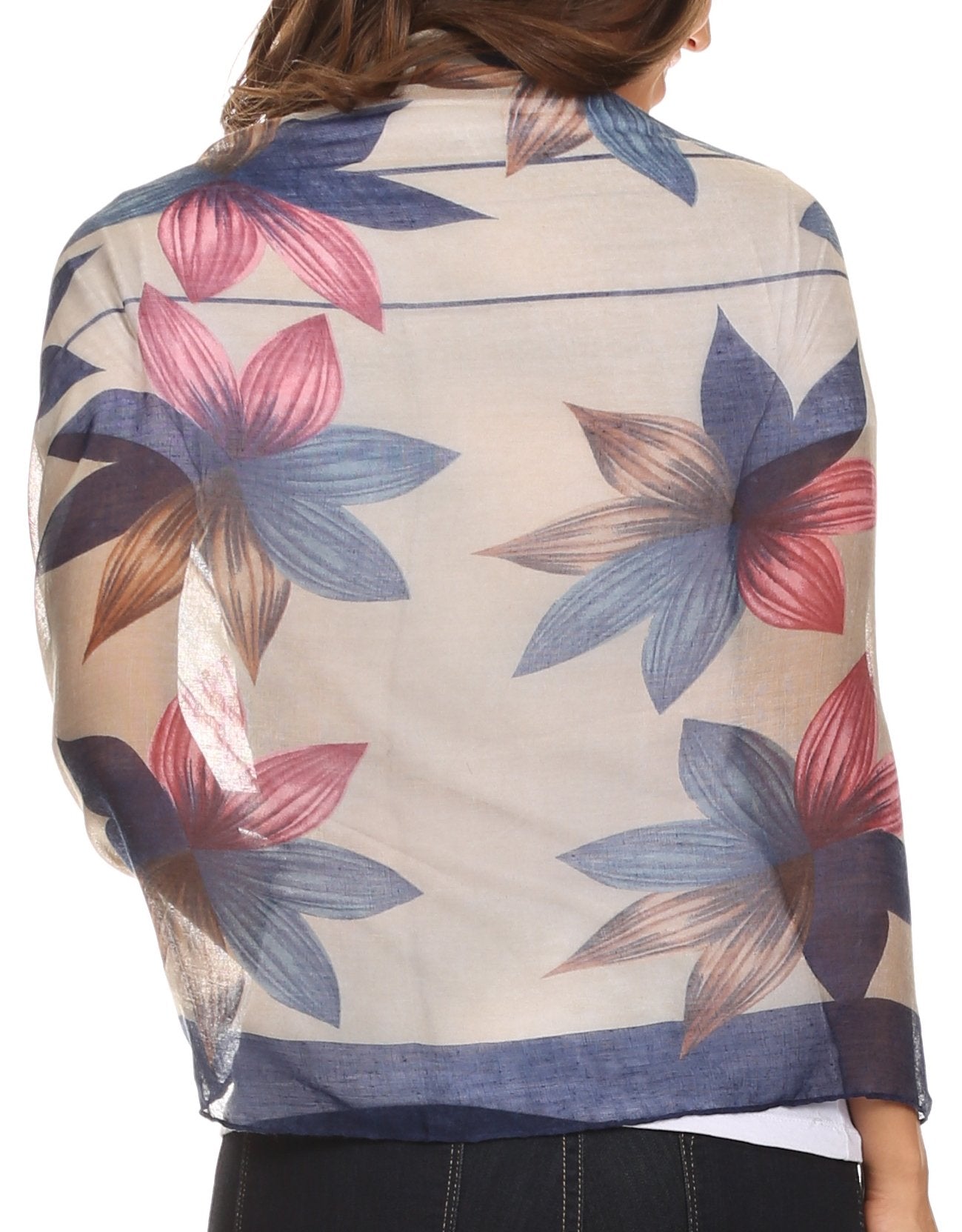 Sakkas Nichole summer gauze featherweight patterned versitile sheer scarf wrap - Concordia Style Boutique