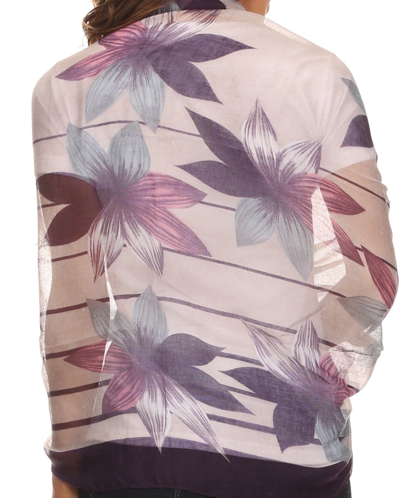 Sakkas Nichole summer gauze featherweight patterned versitile sheer scarf wrap - Concordia Style Boutique