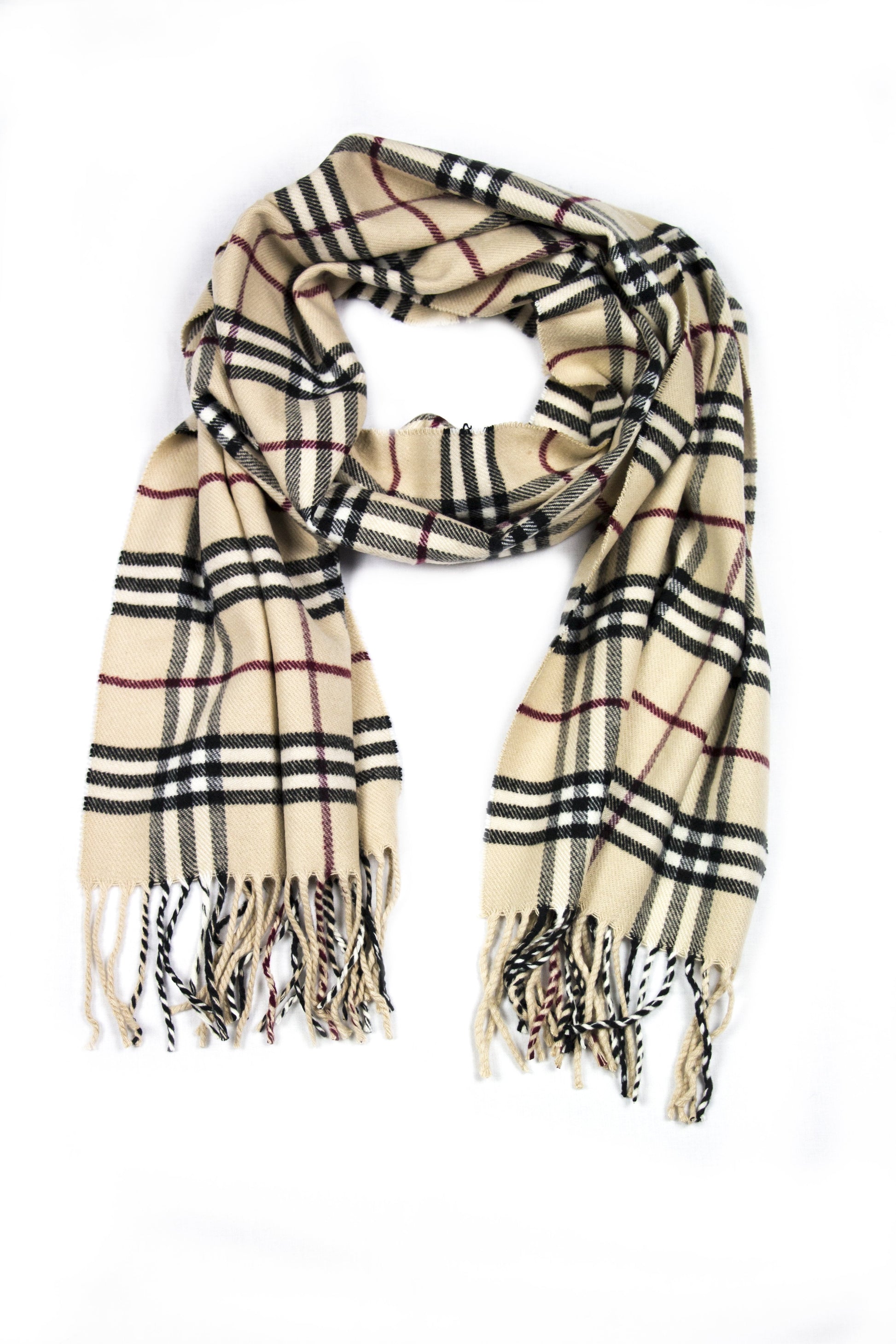 Sakkas Booker Cashmere Feel Solid Colored Unisex Winter Scarf With Fringe - Concordia Style Boutique