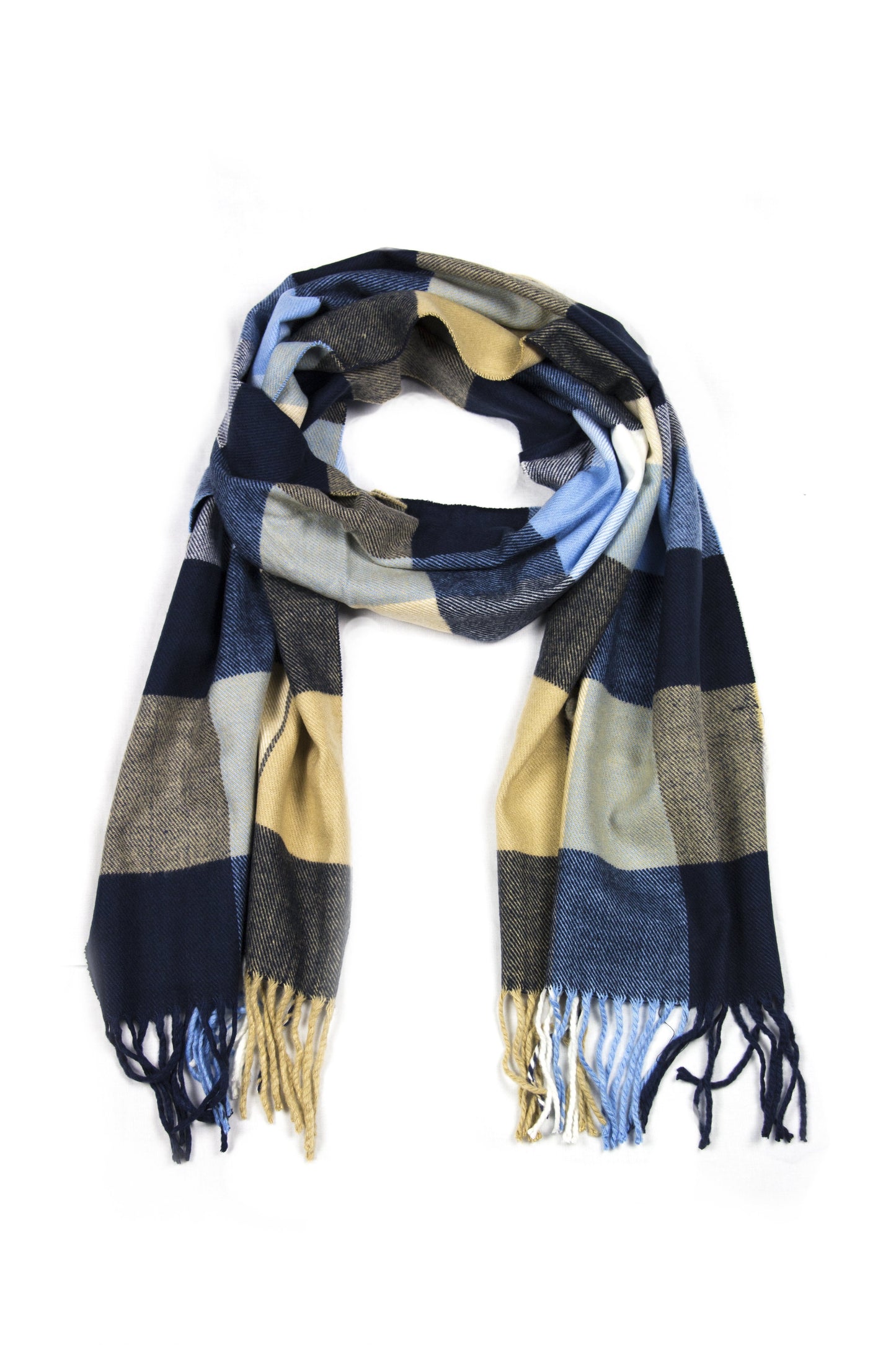 Sakkas Booker Cashmere Feel Solid Colored Unisex Winter Scarf With Fringe - Concordia Style Boutique