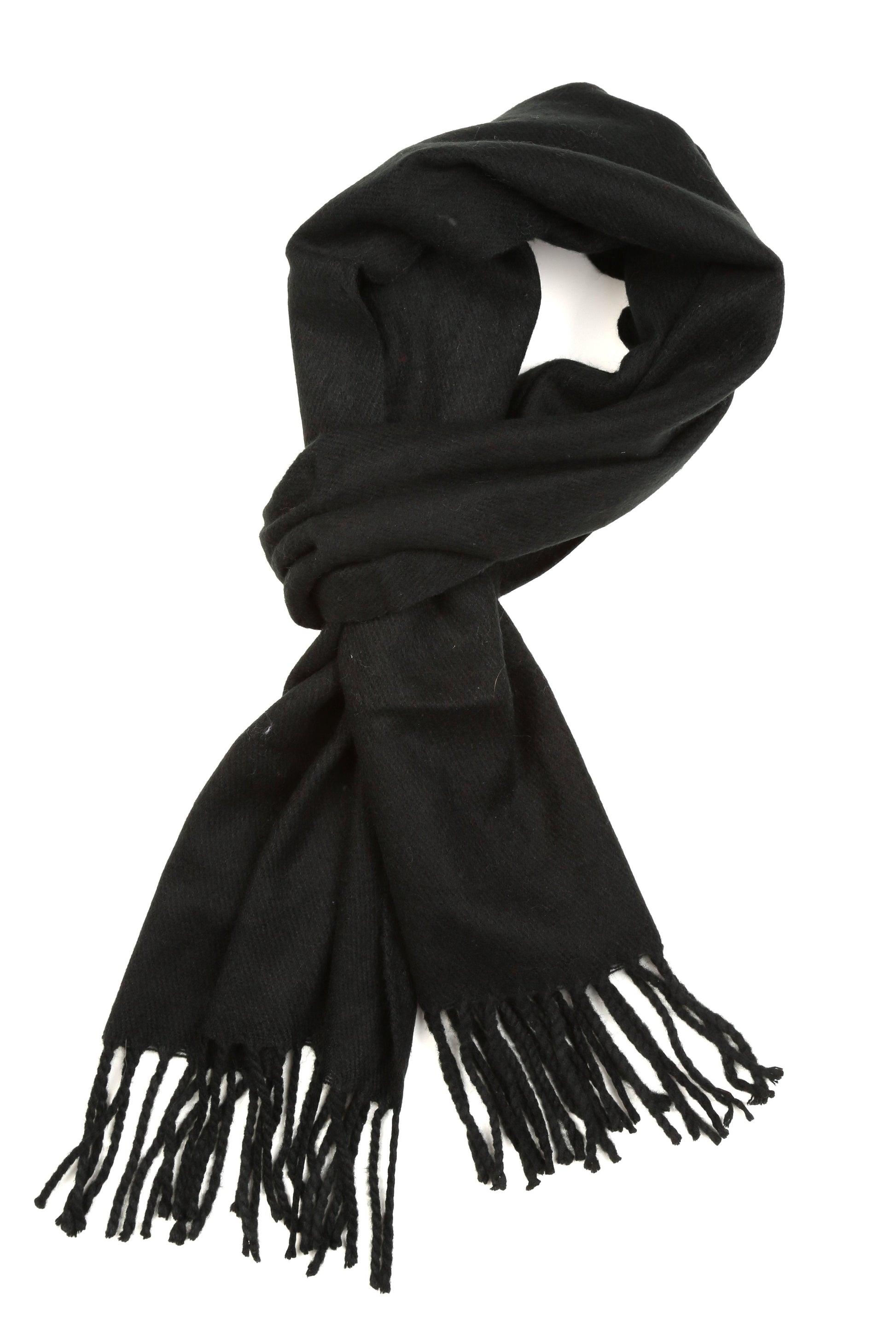 Sakkas Booker Cashmere Feel Solid Colored Unisex Winter Scarf With Fringe - Concordia Style Boutique