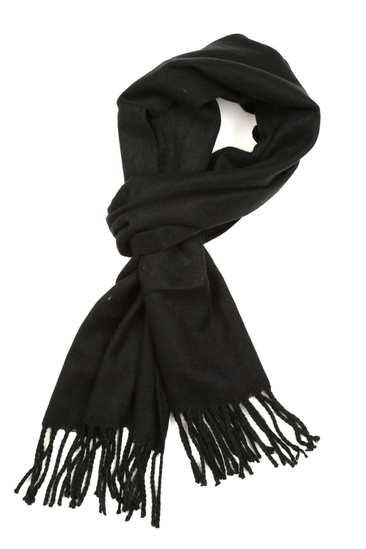 Sakkas Booker Cashmere Feel Solid Colored Unisex Winter Scarf With Fringe - Concordia Style Boutique
