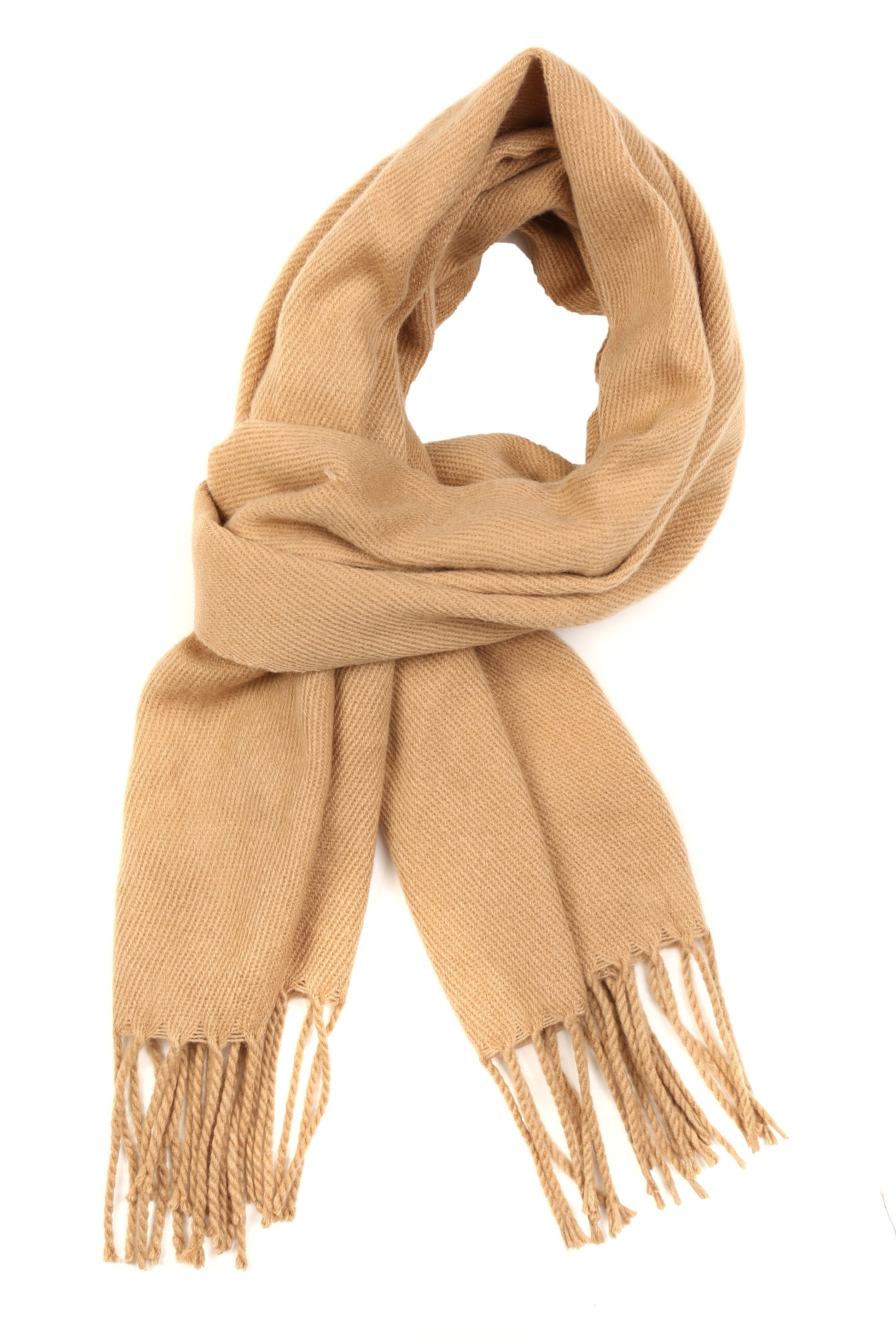 Sakkas Booker Cashmere Feel Solid Colored Unisex Winter Scarf With Fringe - Concordia Style Boutique
