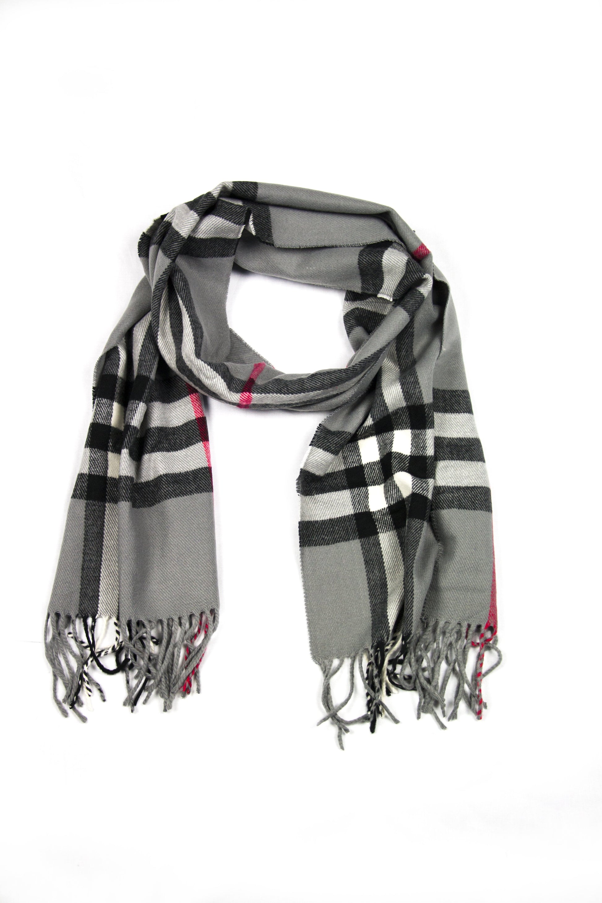 Sakkas Booker Cashmere Feel Solid Colored Unisex Winter Scarf With Fringe - Concordia Style Boutique