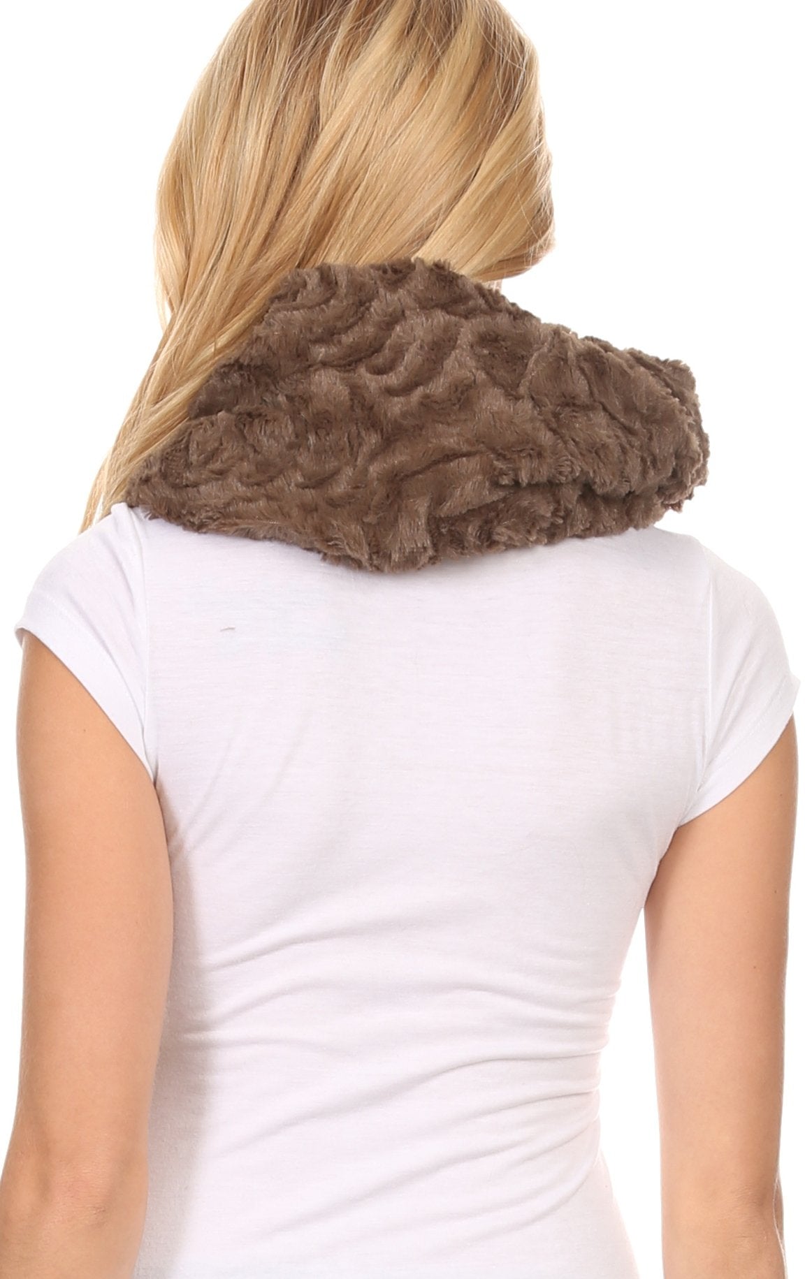 Sakkas Mellah Long Wide Soft Fuzzy Furry Fur Infinity Fall Winter Wrap Scarf - Concordia Style Boutique