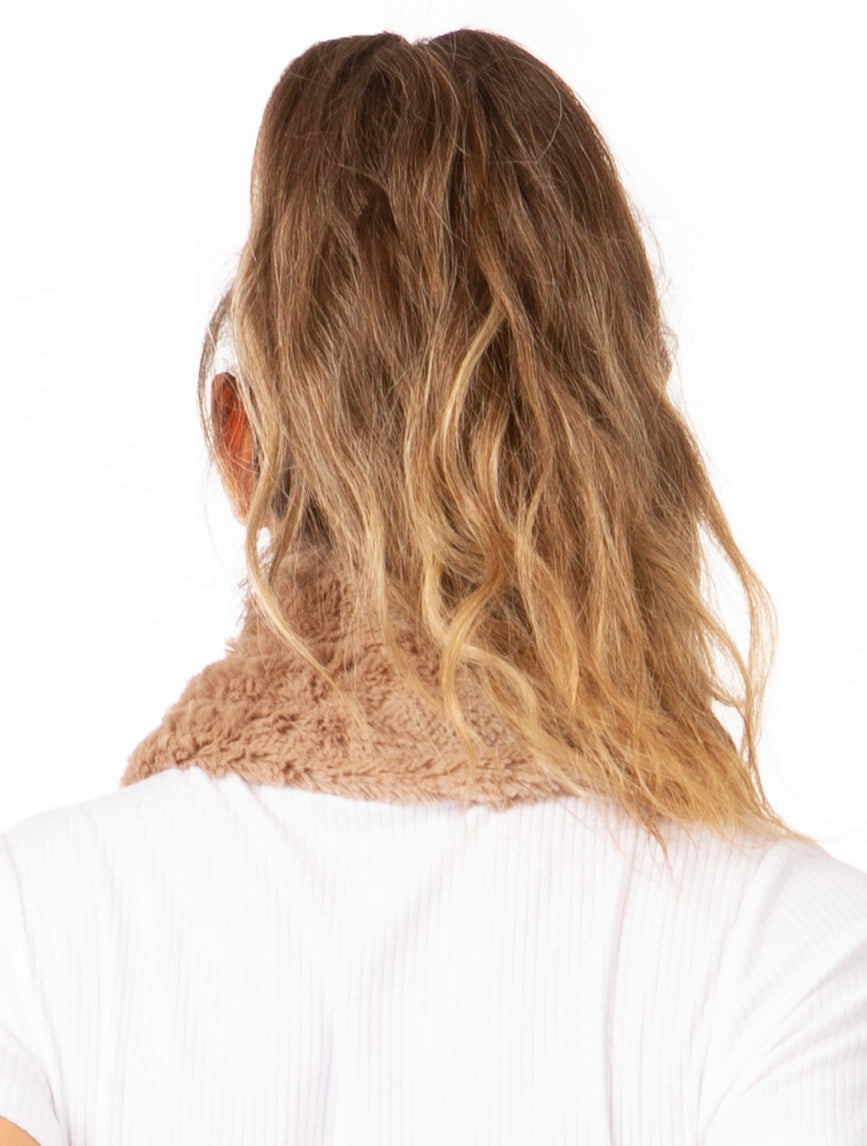 Sakkas Julie Short Wrap Around Two Sided Faux Fur And Ribbed Knit Infinity Scarf - Concordia Style Boutique