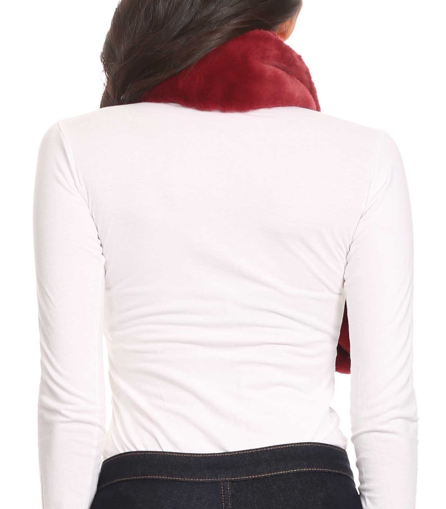 Sakkas Malen Long Rectangle Faux Fur Warm Soft Furry Wrap Around Loophole Scarf - Concordia Style Boutique