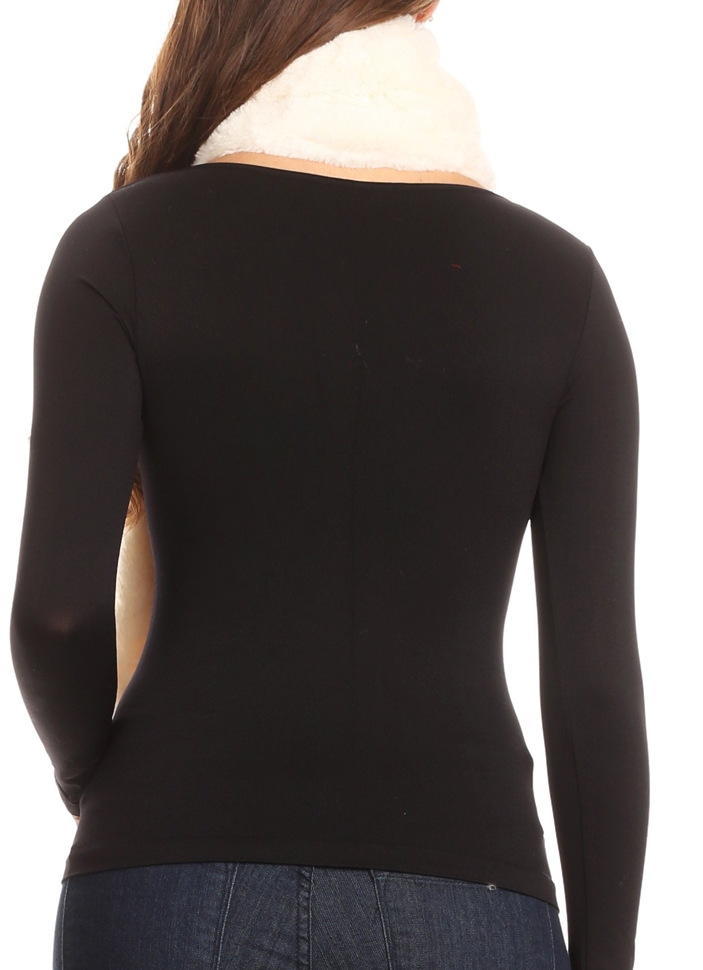 Sakkas Malen Long Rectangle Faux Fur Warm Soft Furry Wrap Around Loophole Scarf - Concordia Style Boutique