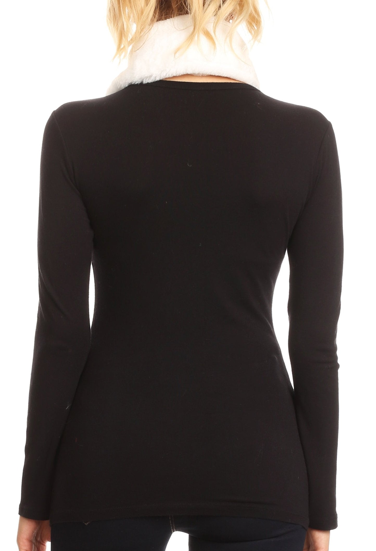 Sakkas Malen Long Rectangle Faux Fur Warm Soft Furry Wrap Around Loophole Scarf - Concordia Style Boutique