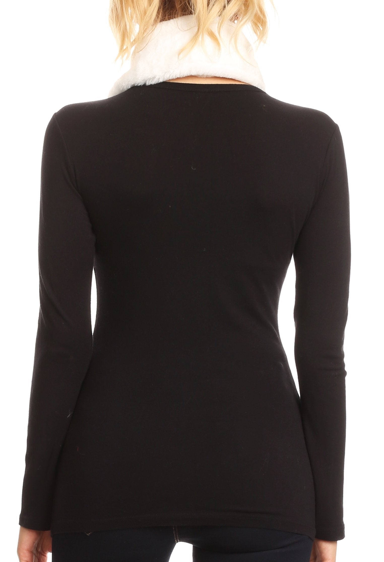 Sakkas Malen Long Rectangle Faux Fur Warm Soft Furry Wrap Around Loophole Scarf - Concordia Style Boutique