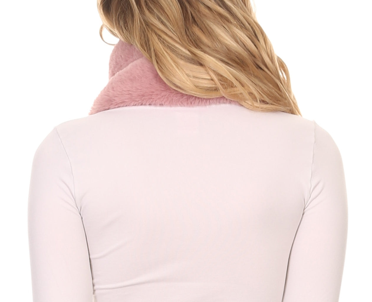 Sakkas Kiy Loophole Faux Fur Long Soft Warm Comfortable Textured Bow Scarf - Concordia Style Boutique
